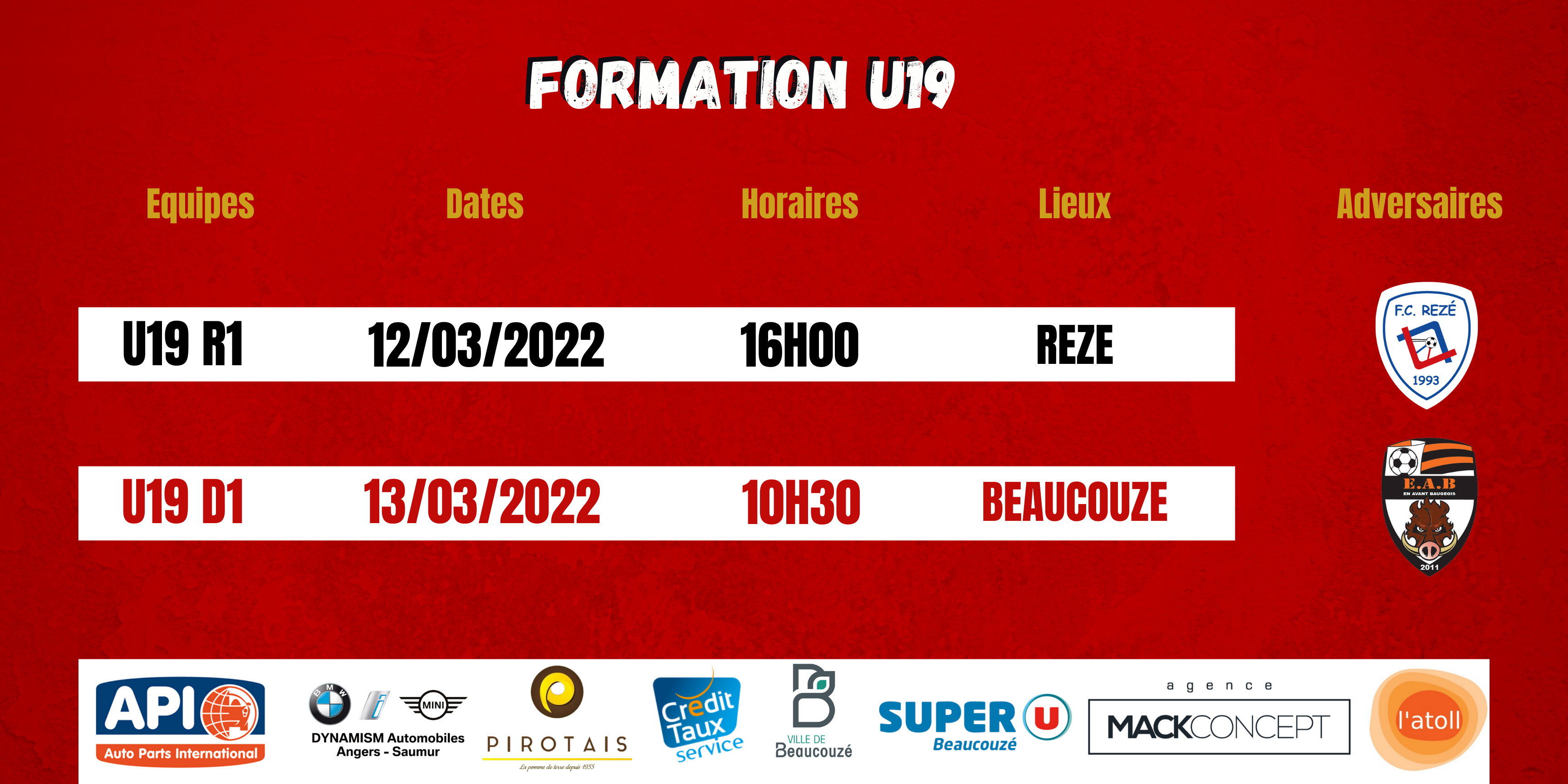 Agenda du week-end !