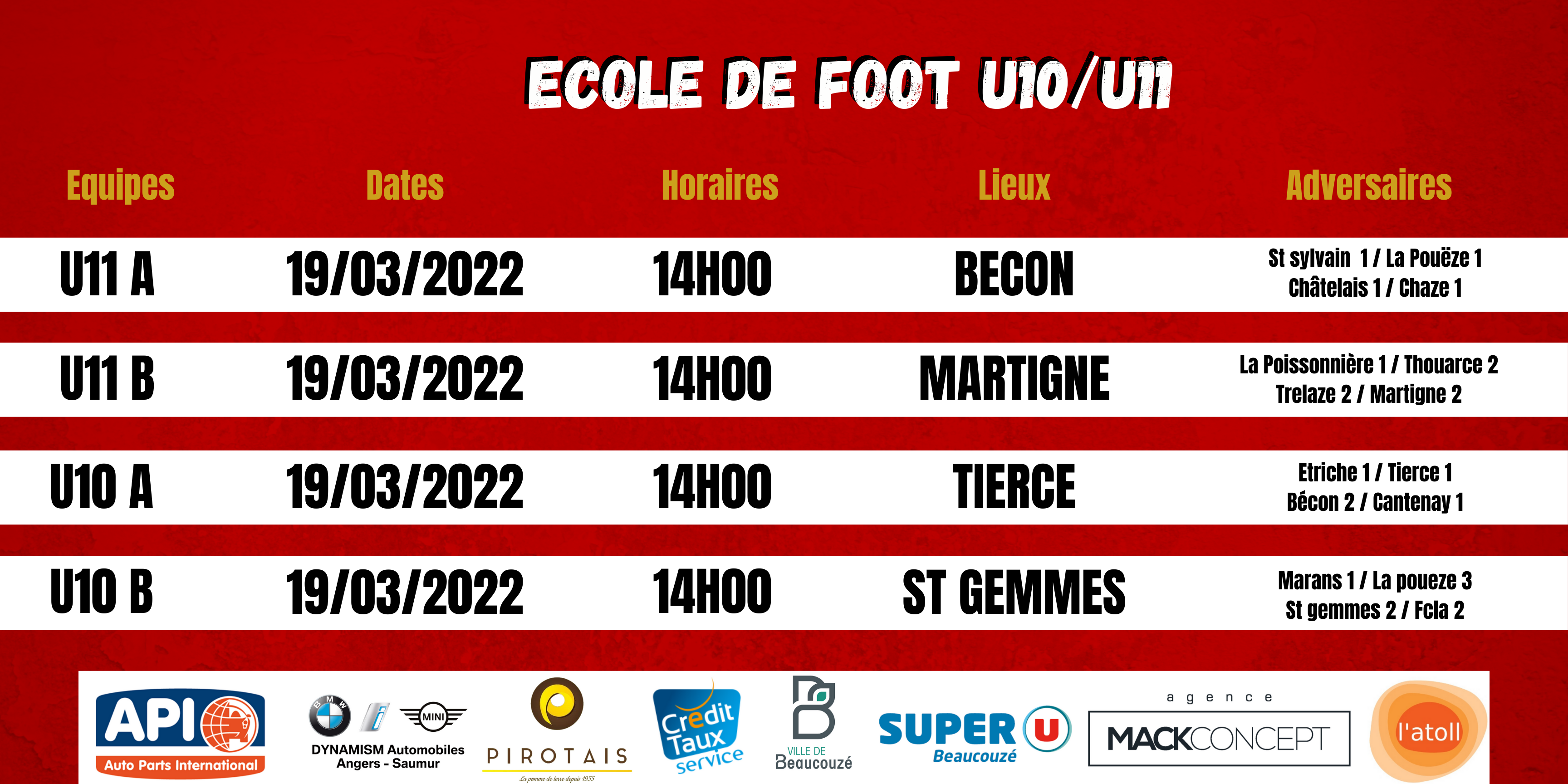 Agenda du week-end !