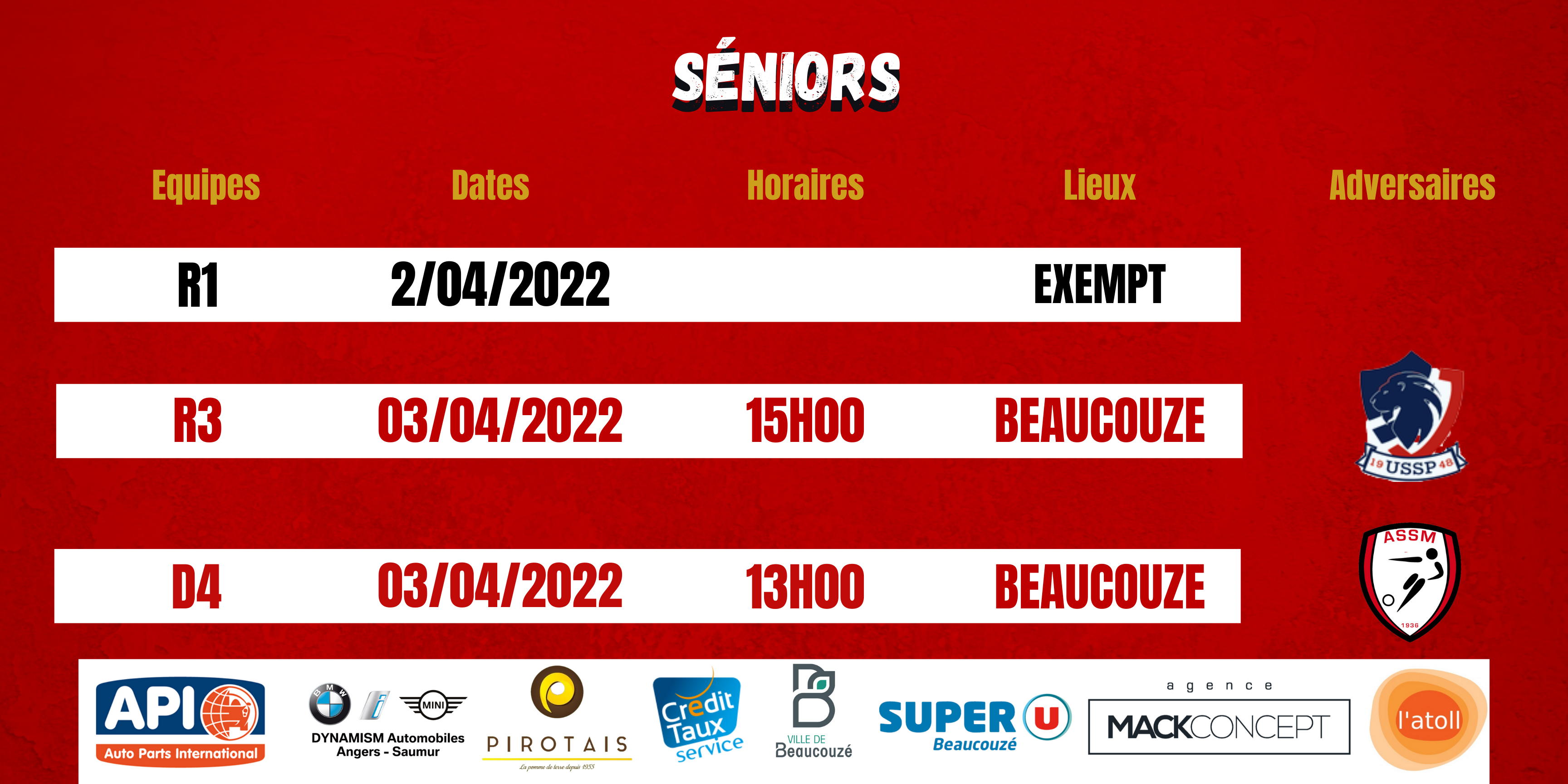 Agenda du week-end !