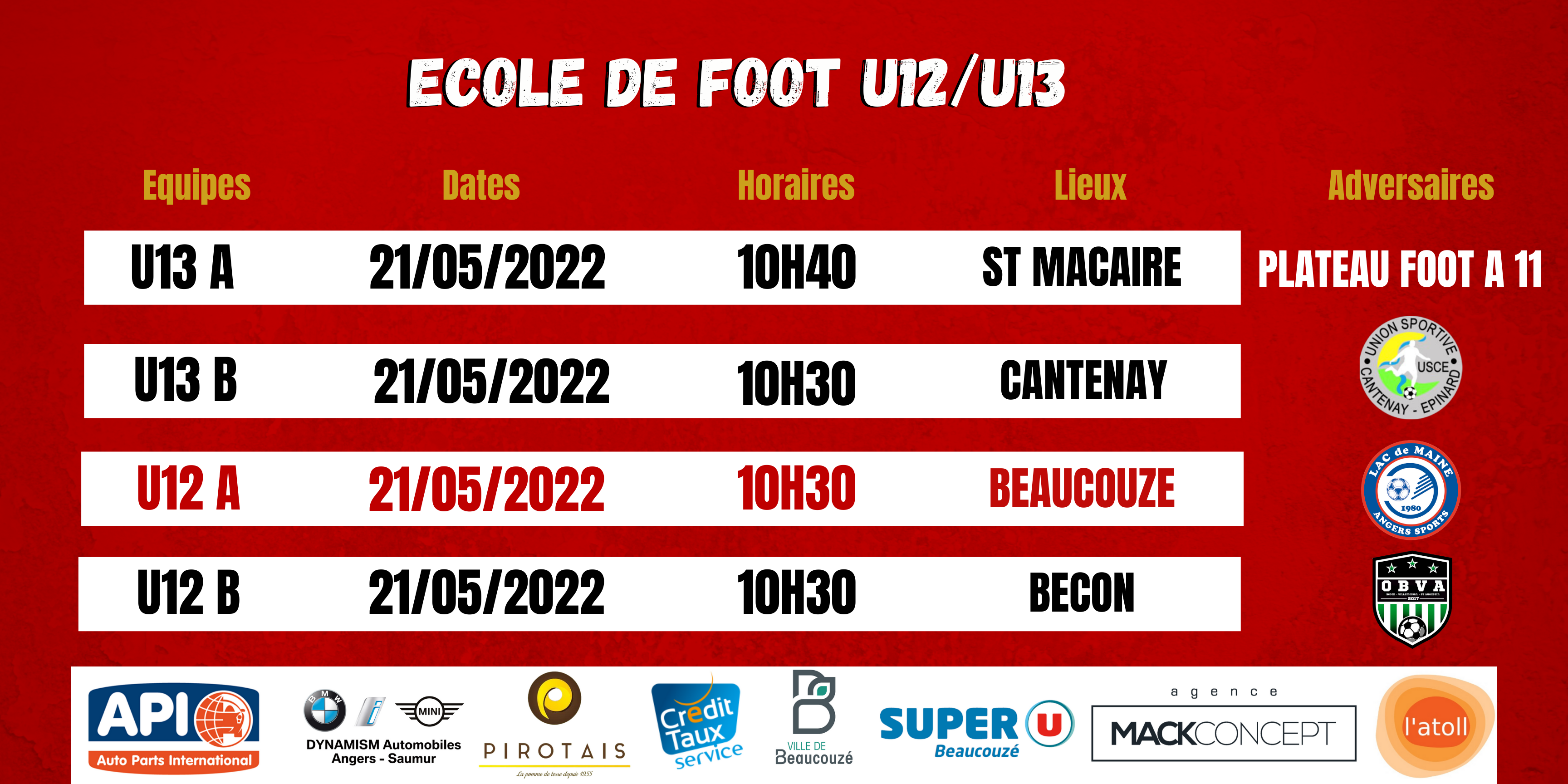 Agenda du week-end !