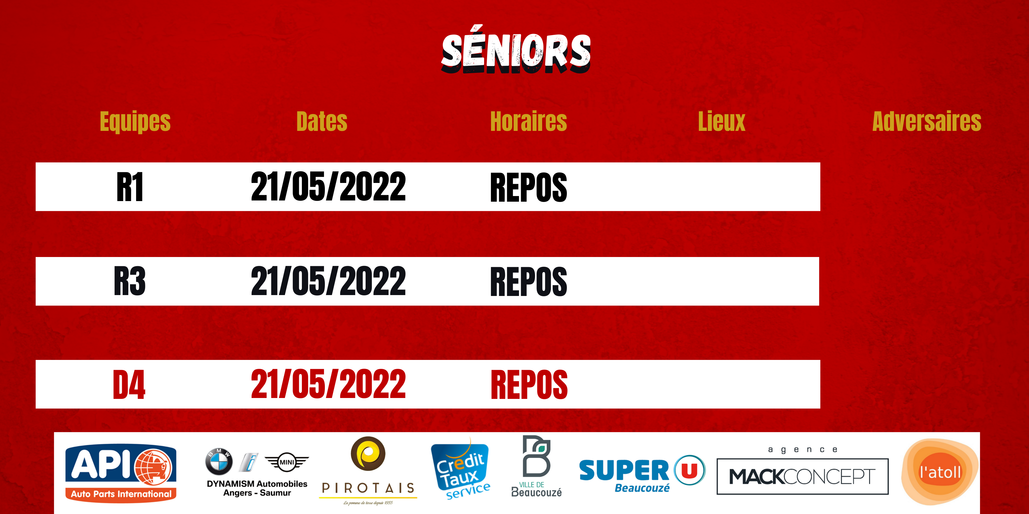 Agenda du week-end !