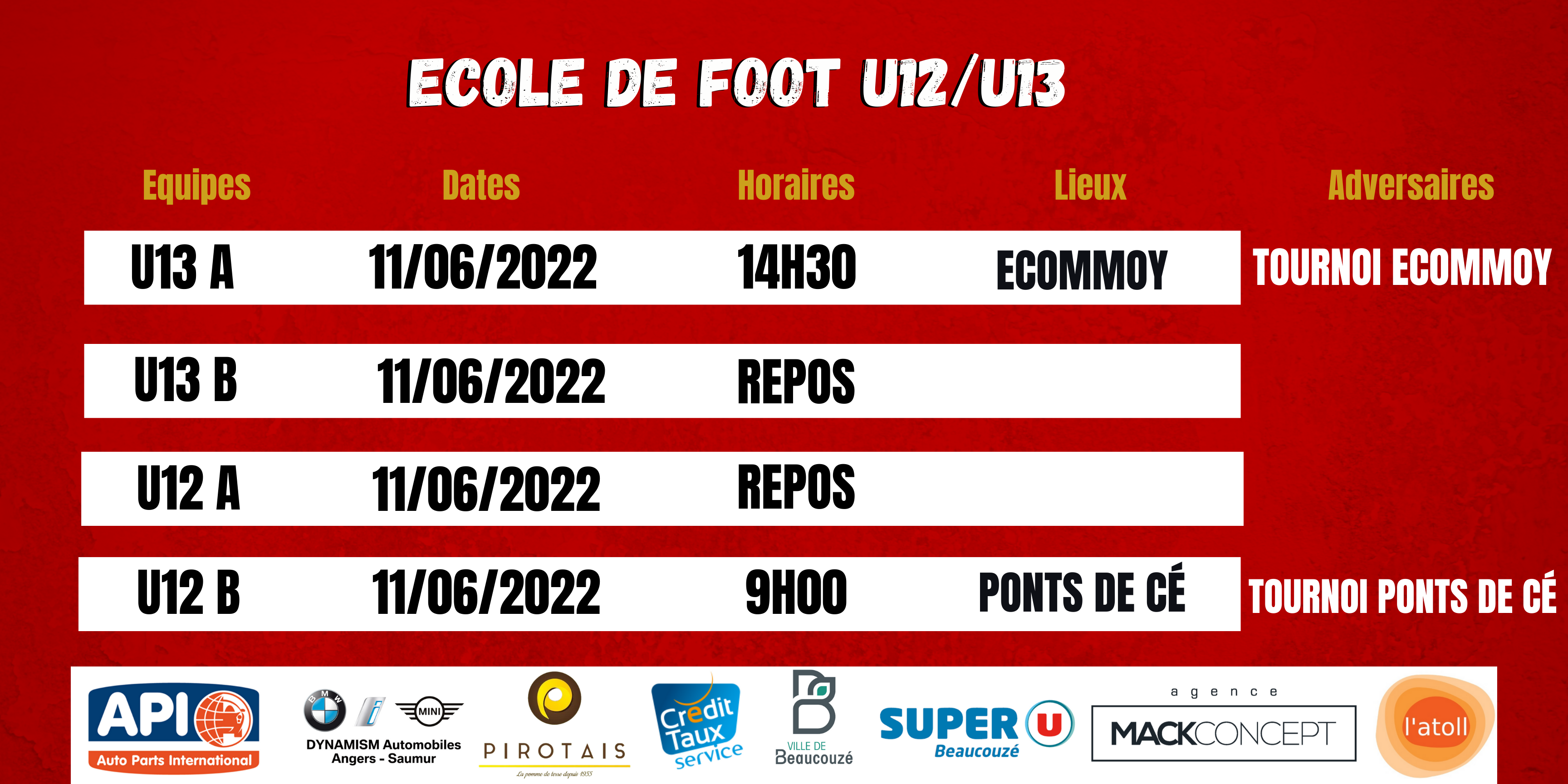 Agenda du week-end !