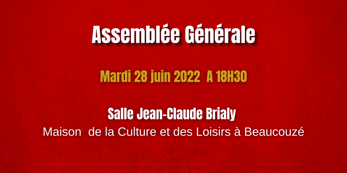 Assemblée Générale, mardi 28 juin 2022