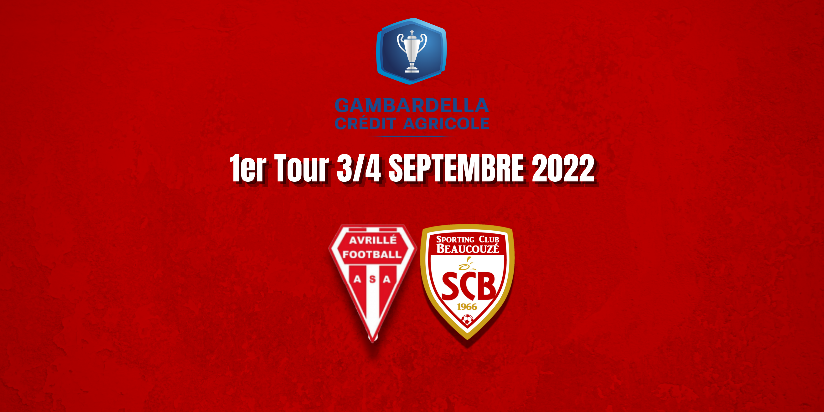 1er Tour Gambardella Crédit Agricole direction l'AS Avrillé !