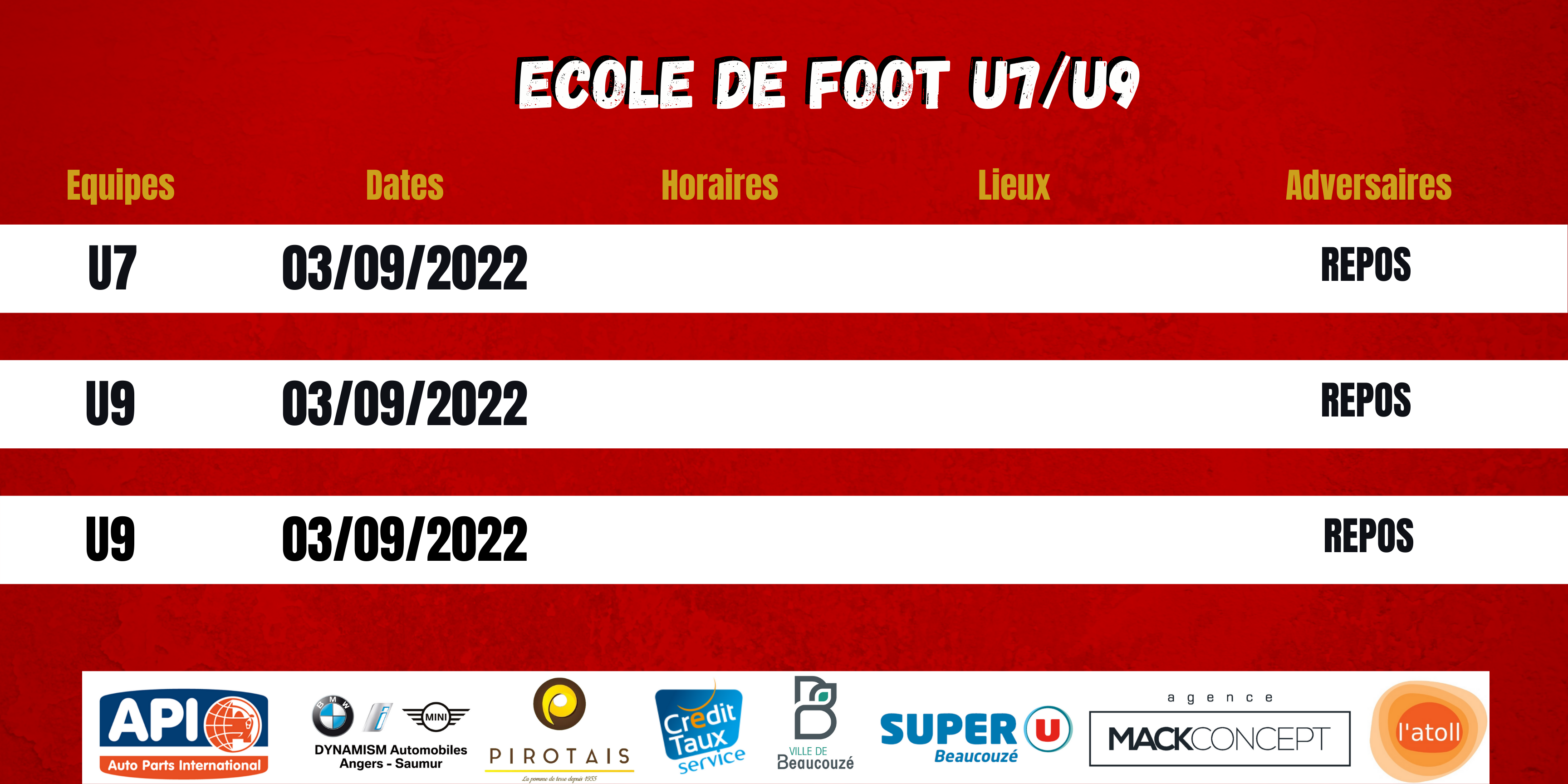 Agenda du week-end !