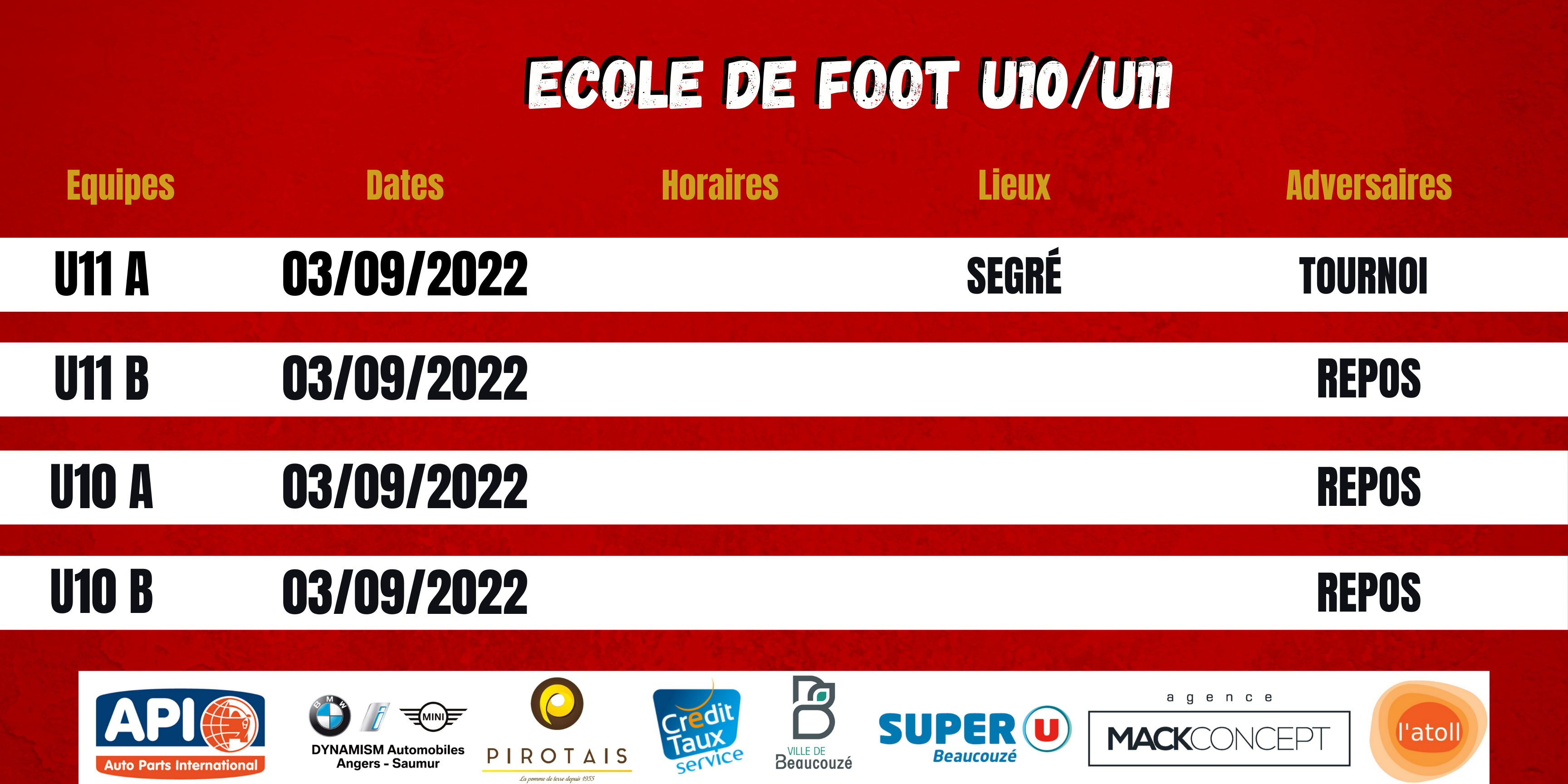 Agenda du week-end !