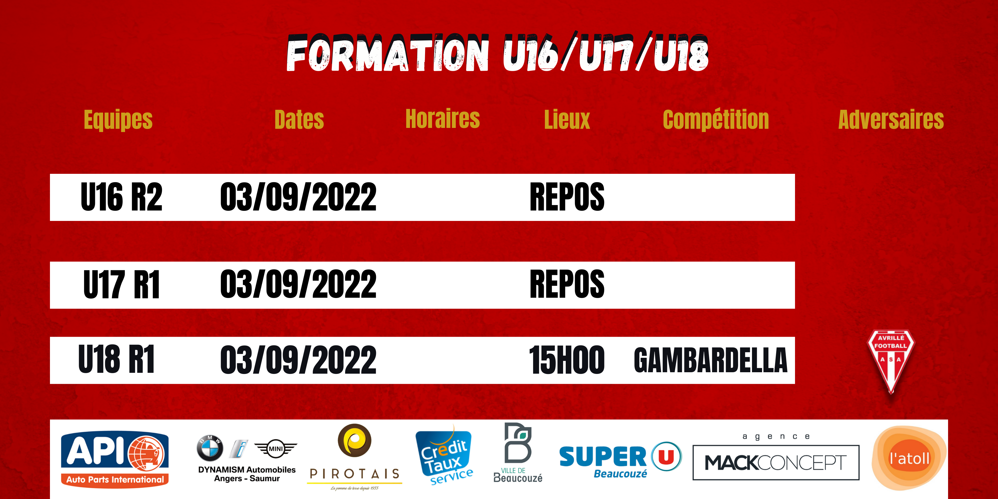 Agenda du week-end !