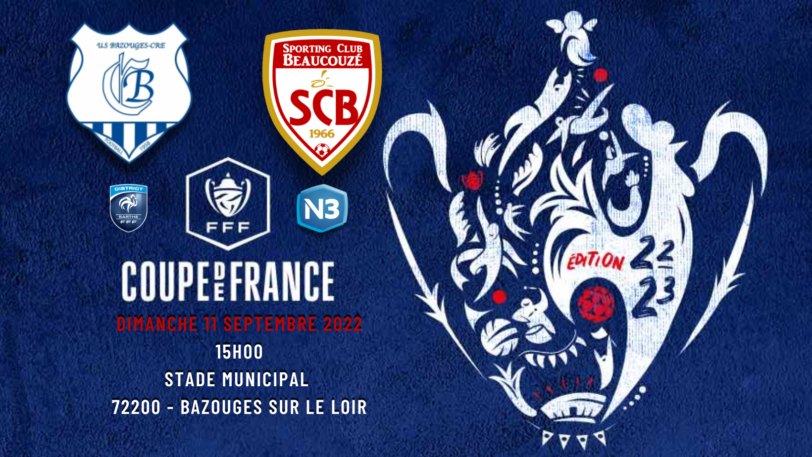 N3- Déplacement dans la Sarthe pour la Coupe de France