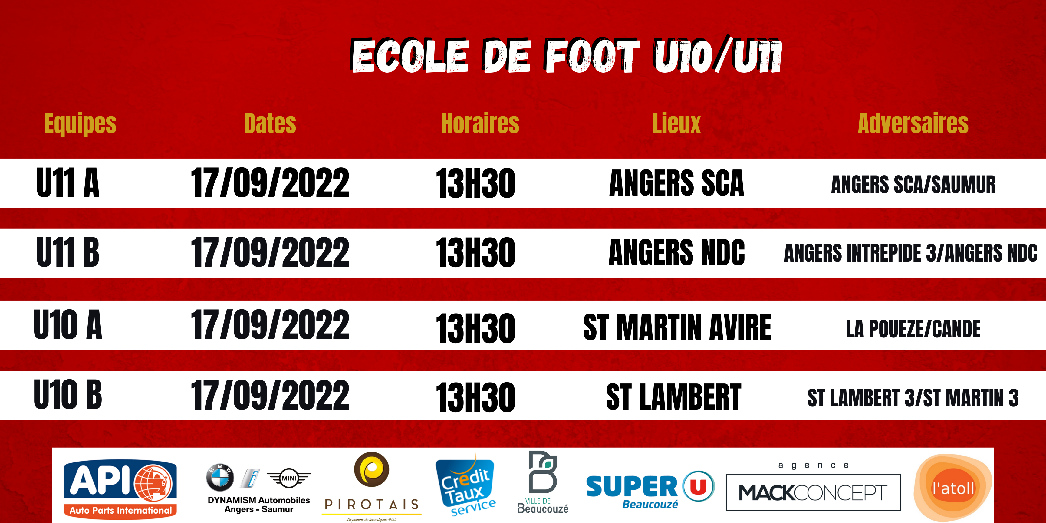 Agenda du week-end !