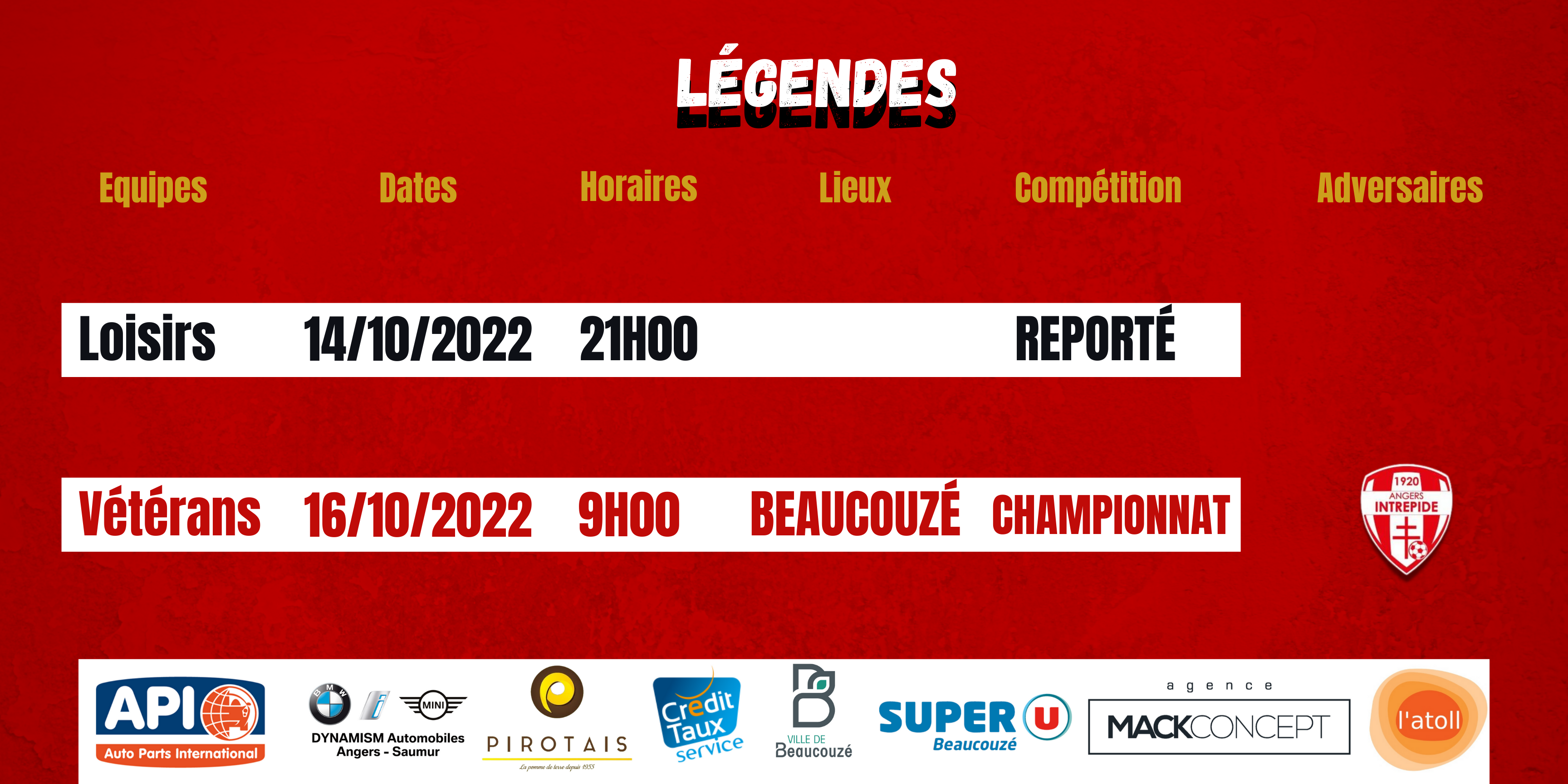 Agenda du week-end !