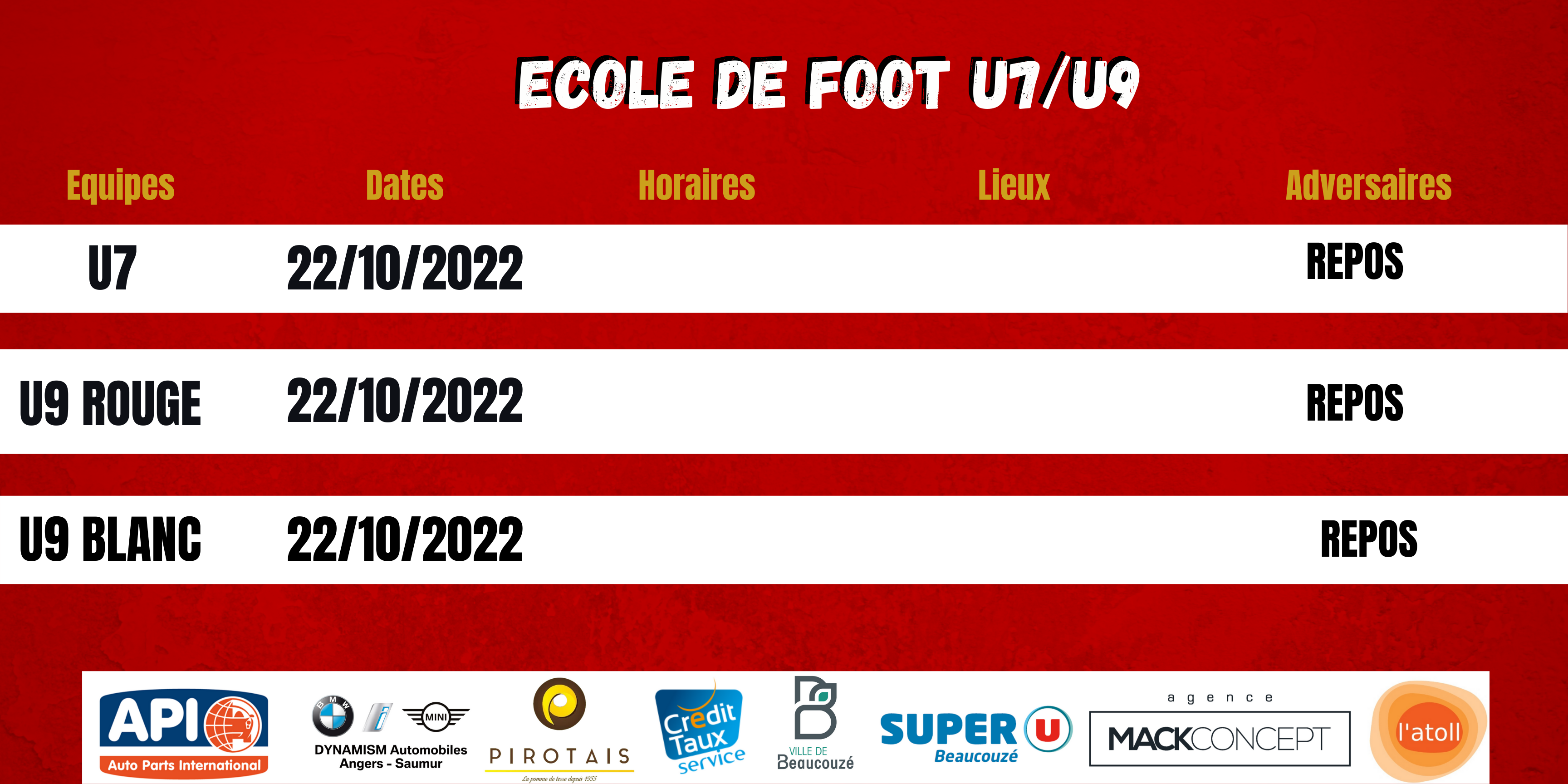 Agenda du week-end !