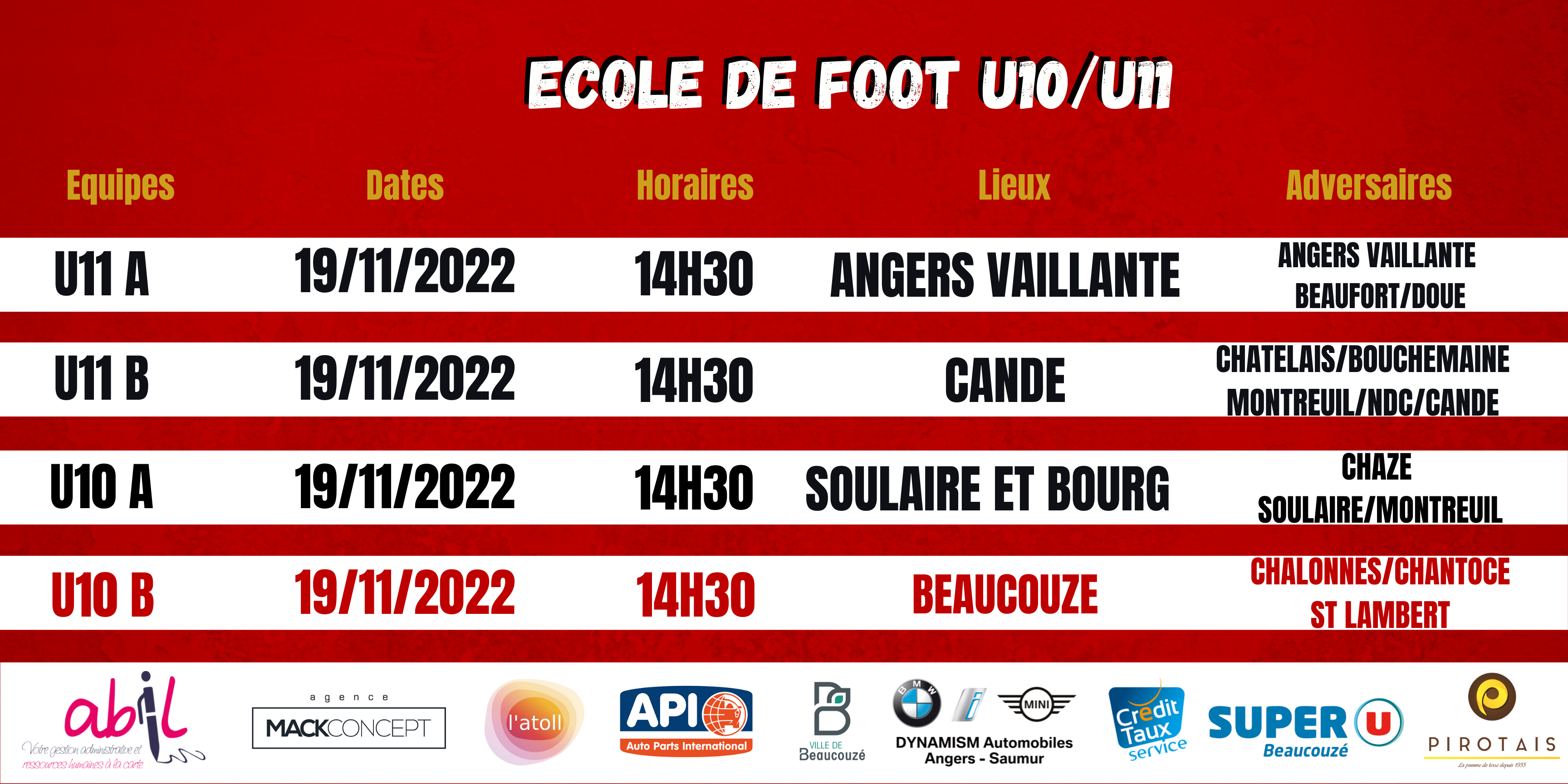 Agenda du week-end !