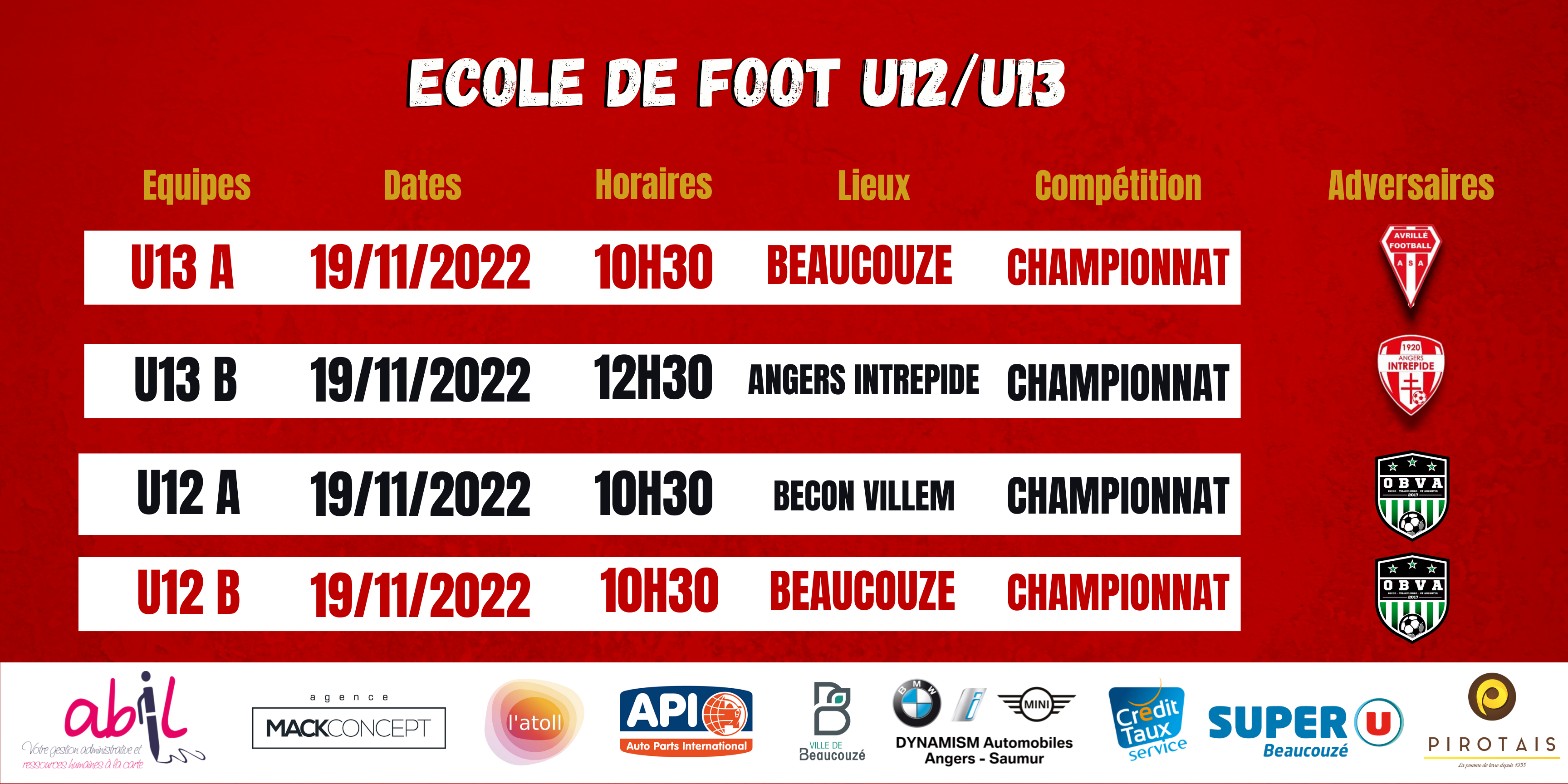 Agenda du week-end !