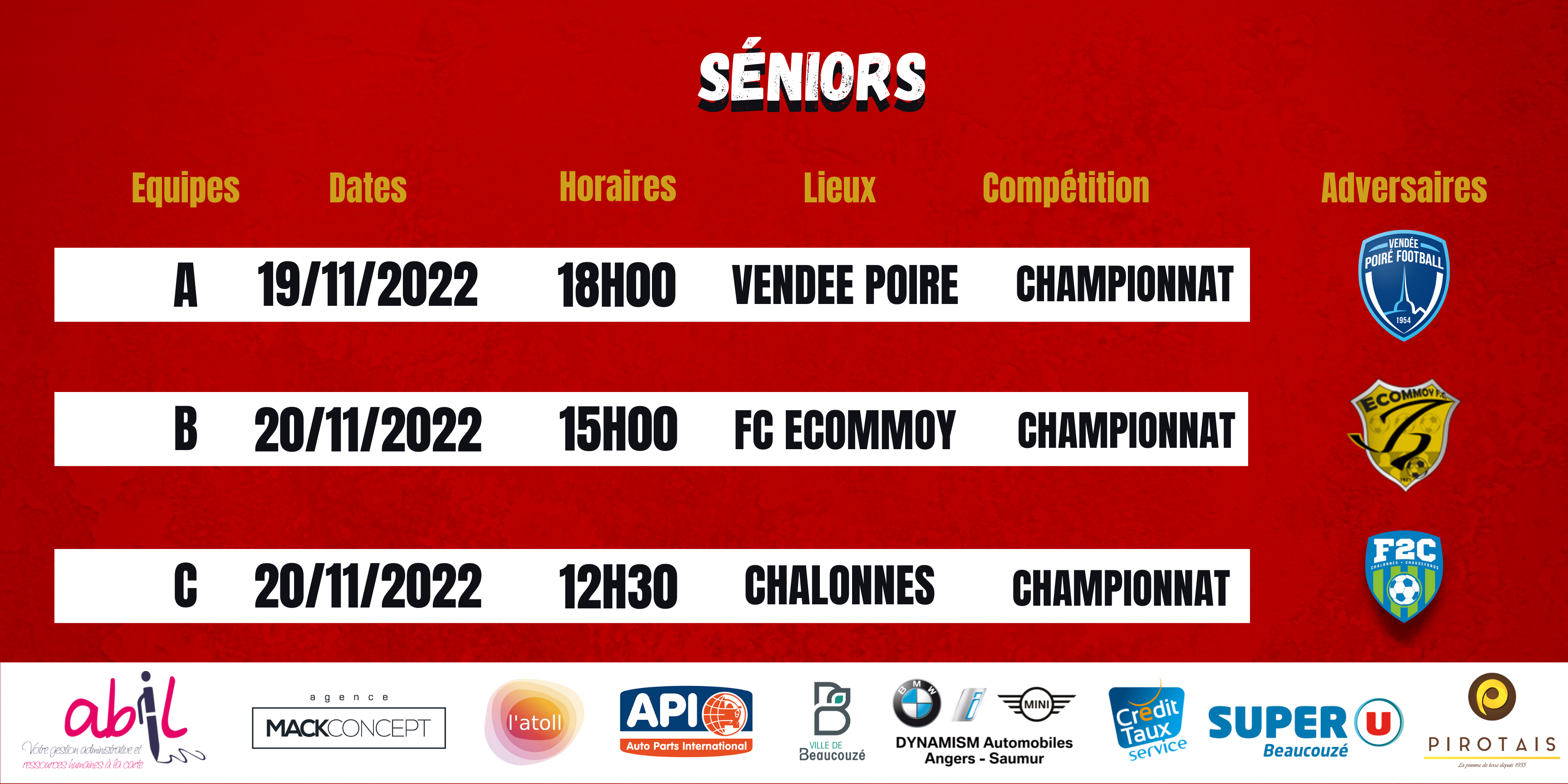 Agenda du week-end !