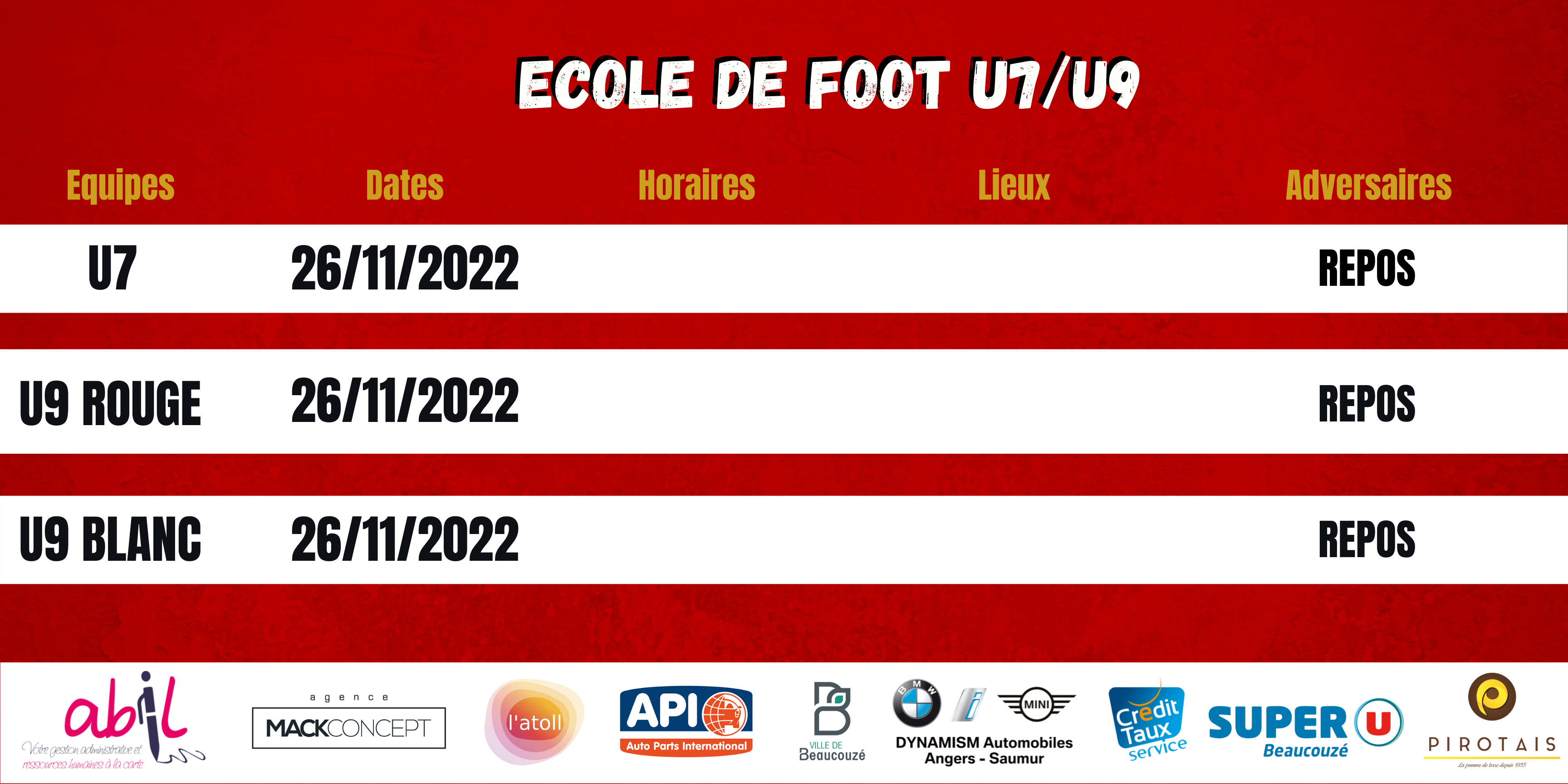 Agenda du week-end !