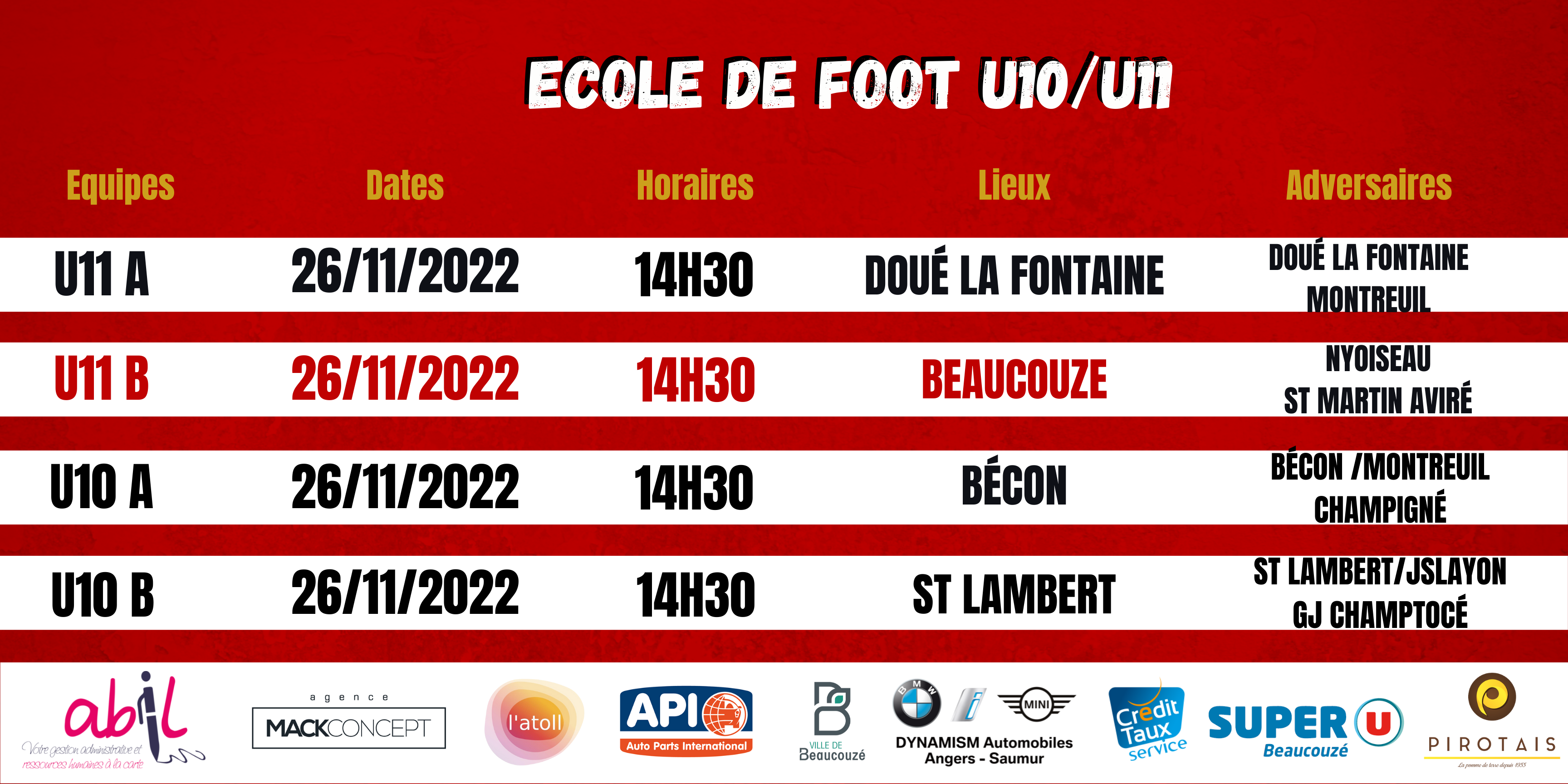 Agenda du week-end !