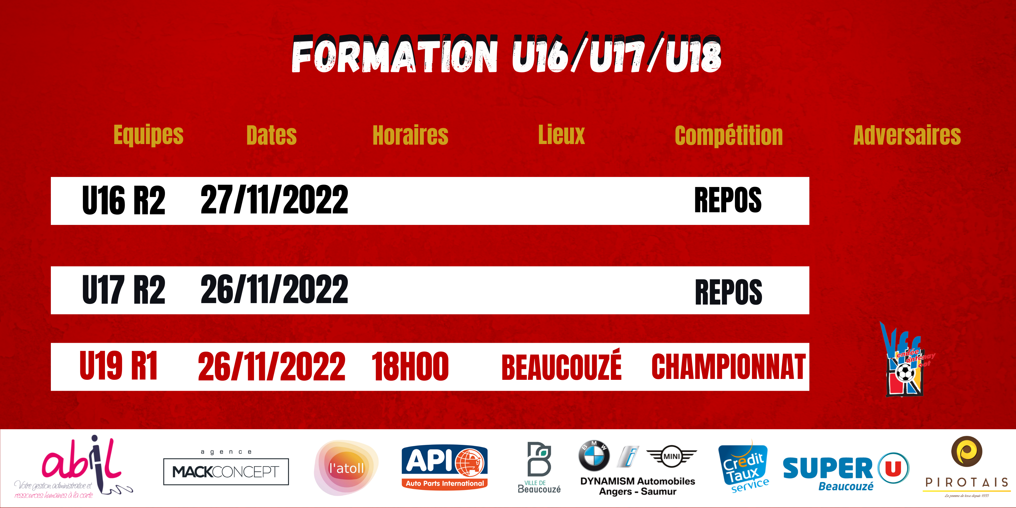 Agenda du week-end !