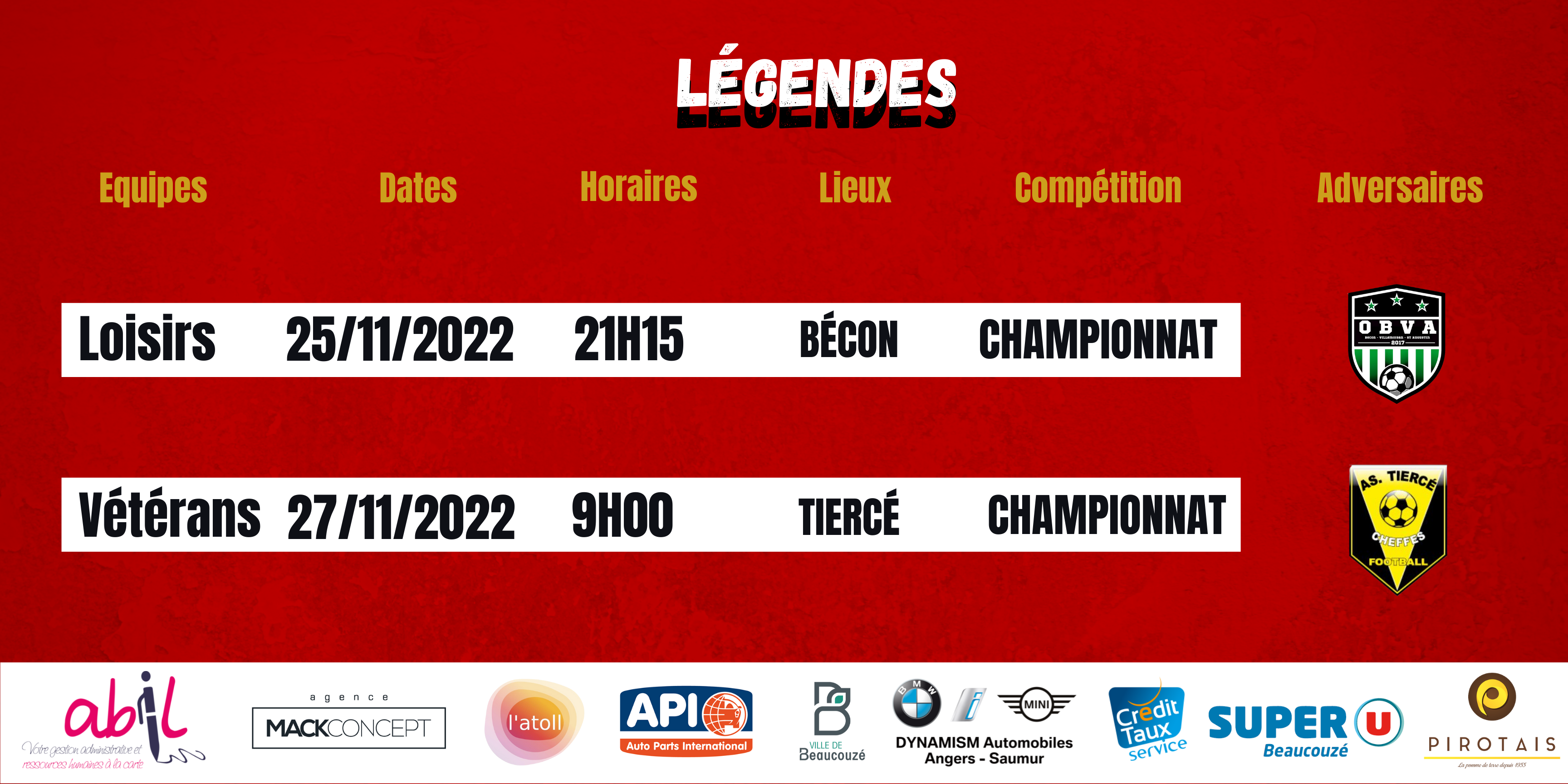 Agenda du week-end !