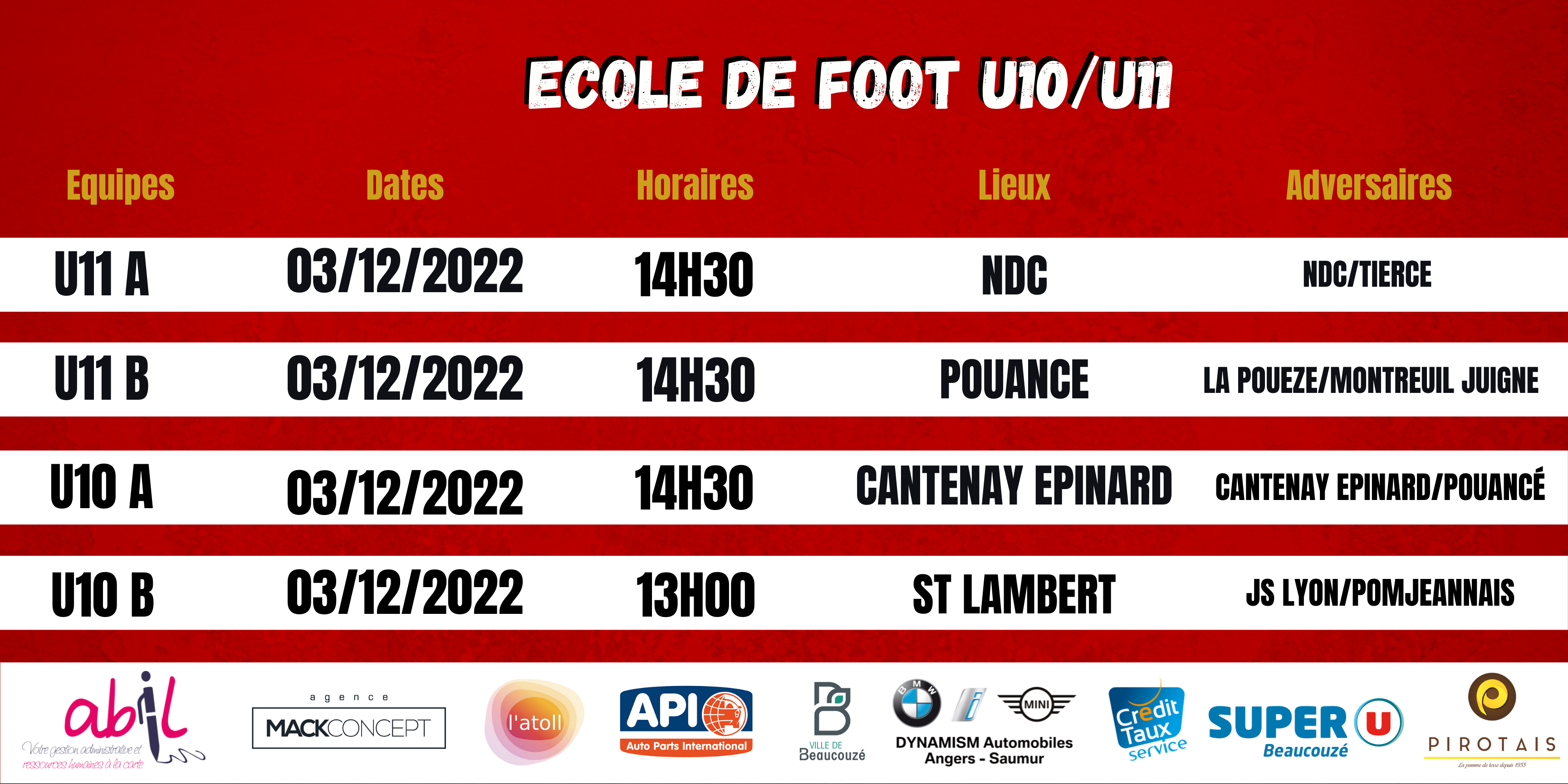 Agenda du week-end