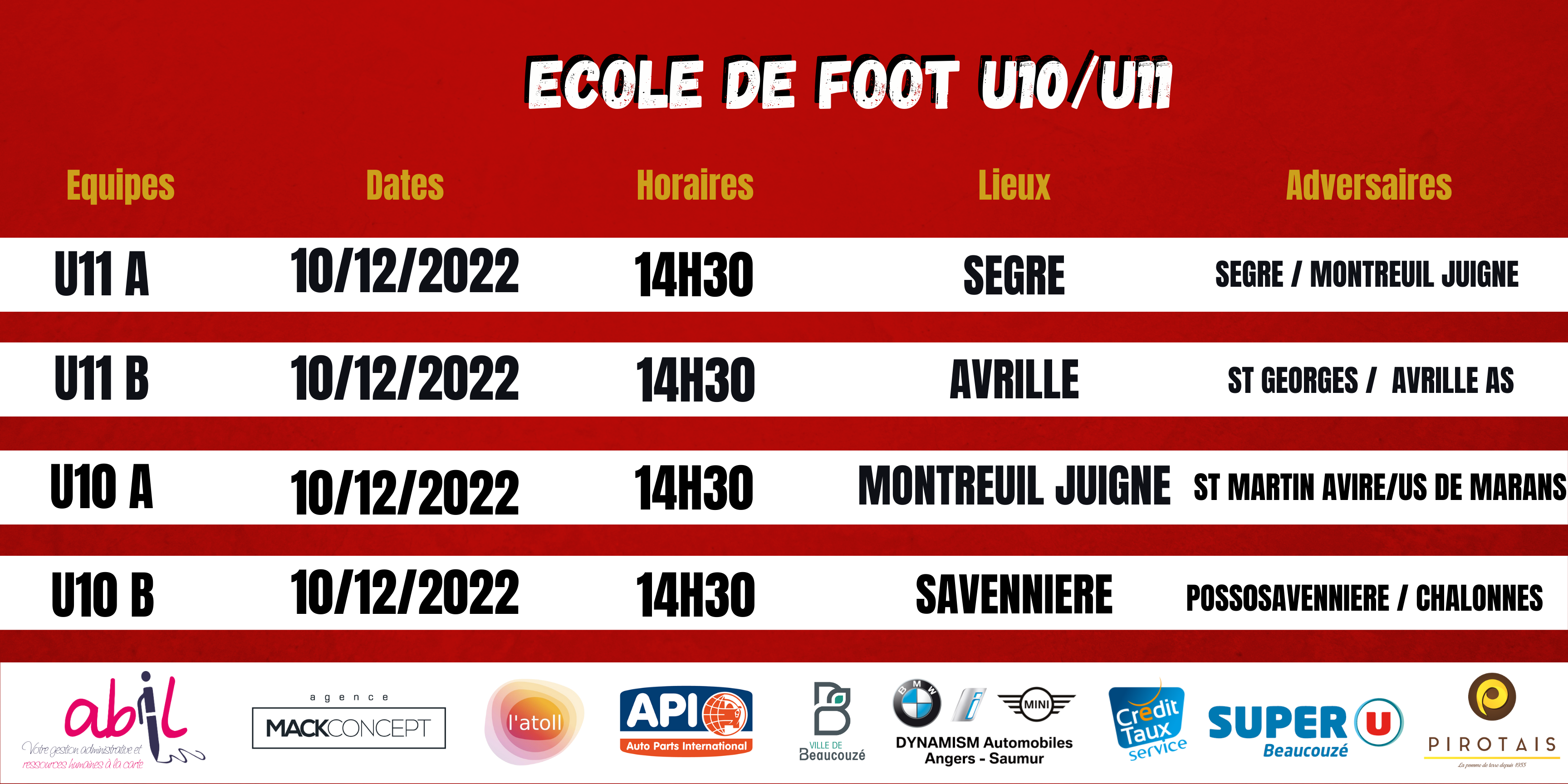 Agenda du week-end !