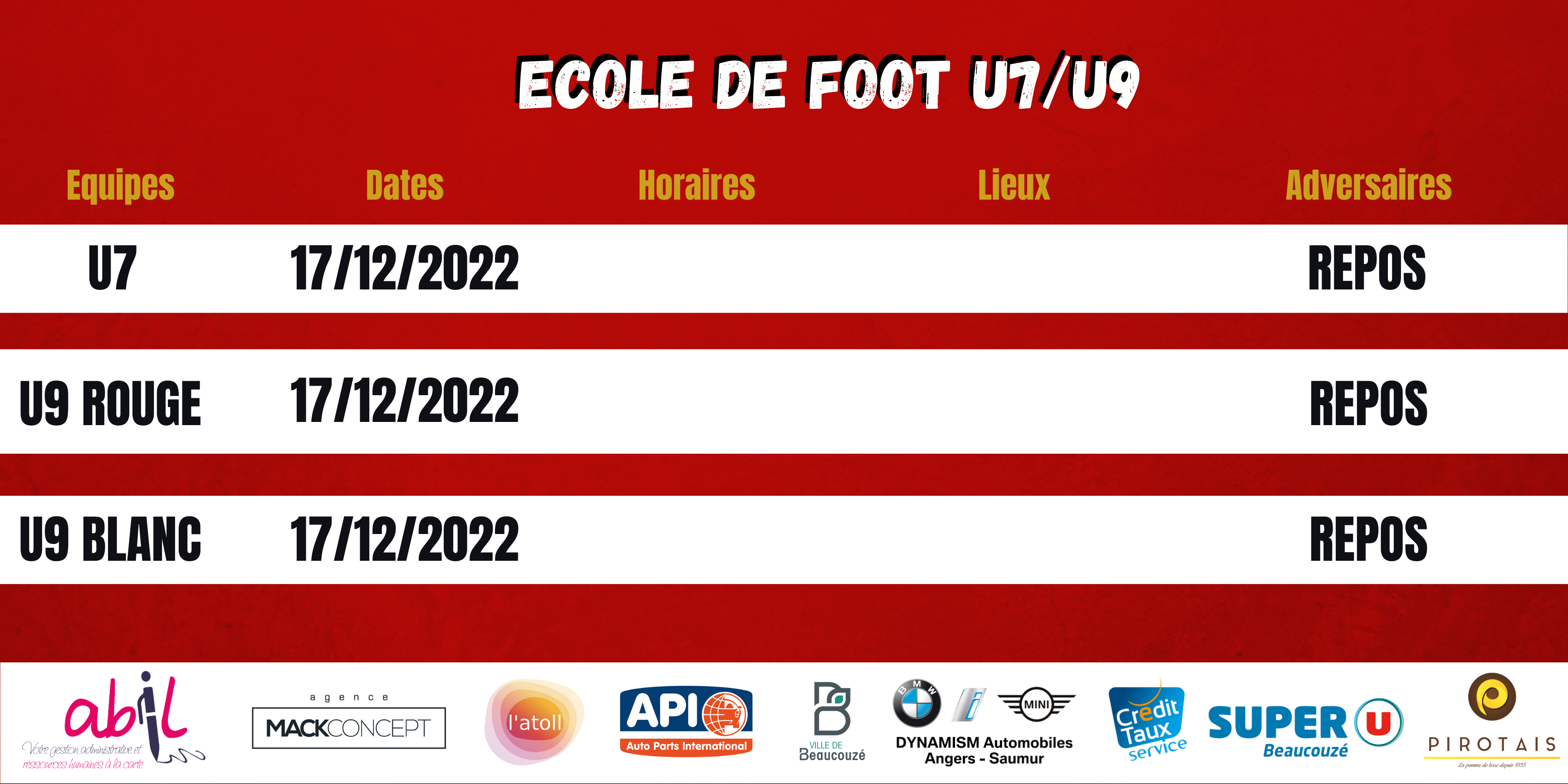 Agenda du week-end !