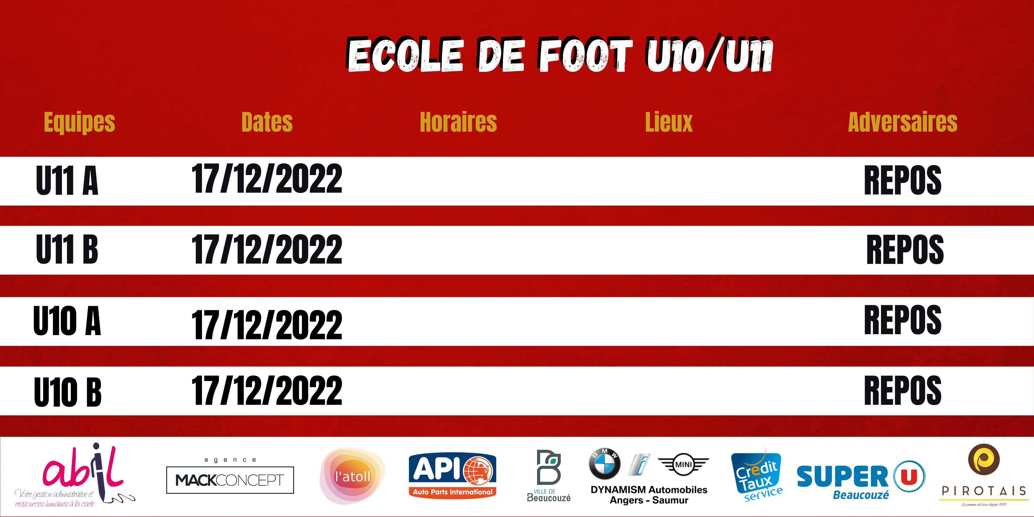 Agenda du week-end !