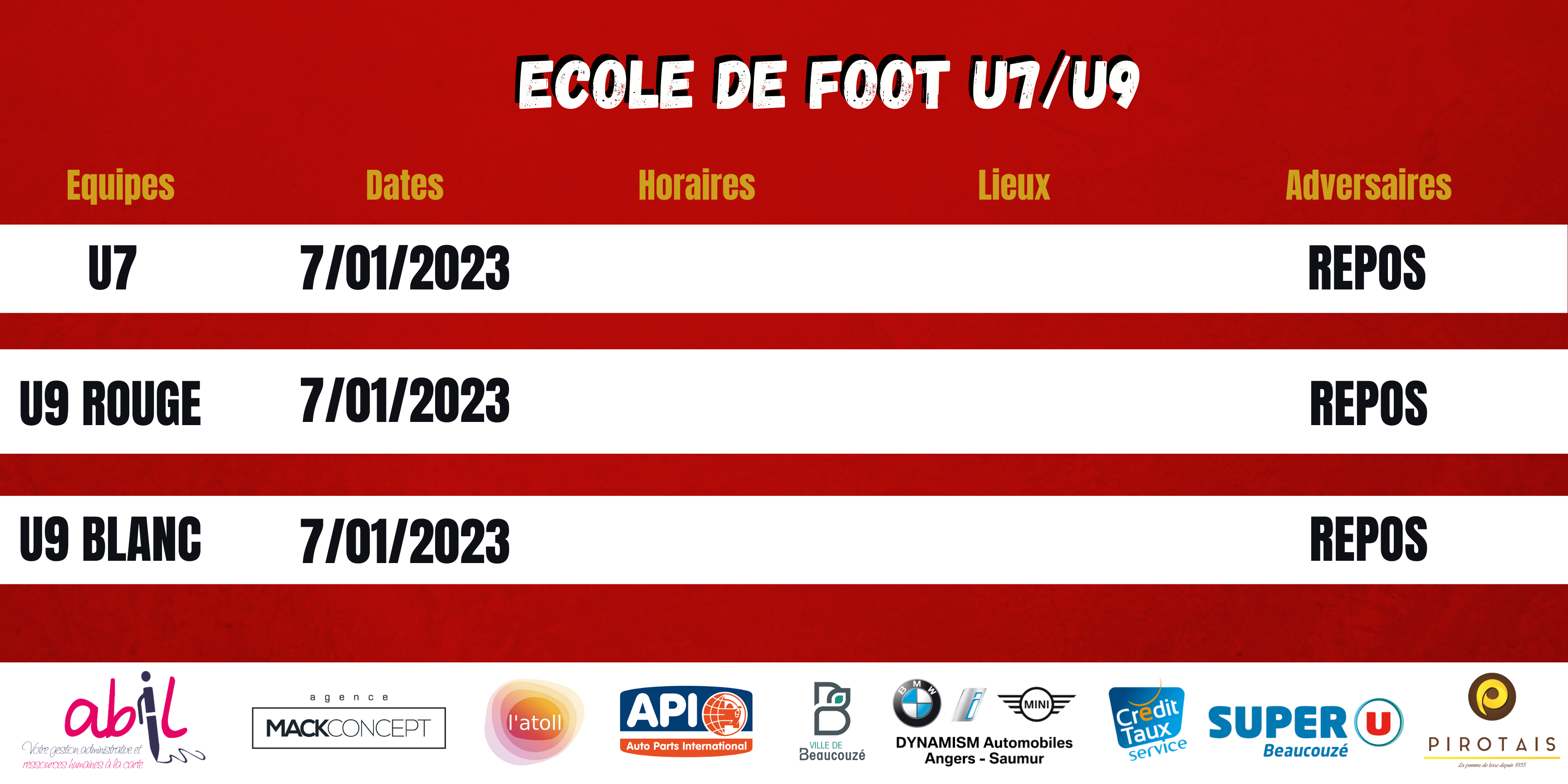 Agenda du week-end !