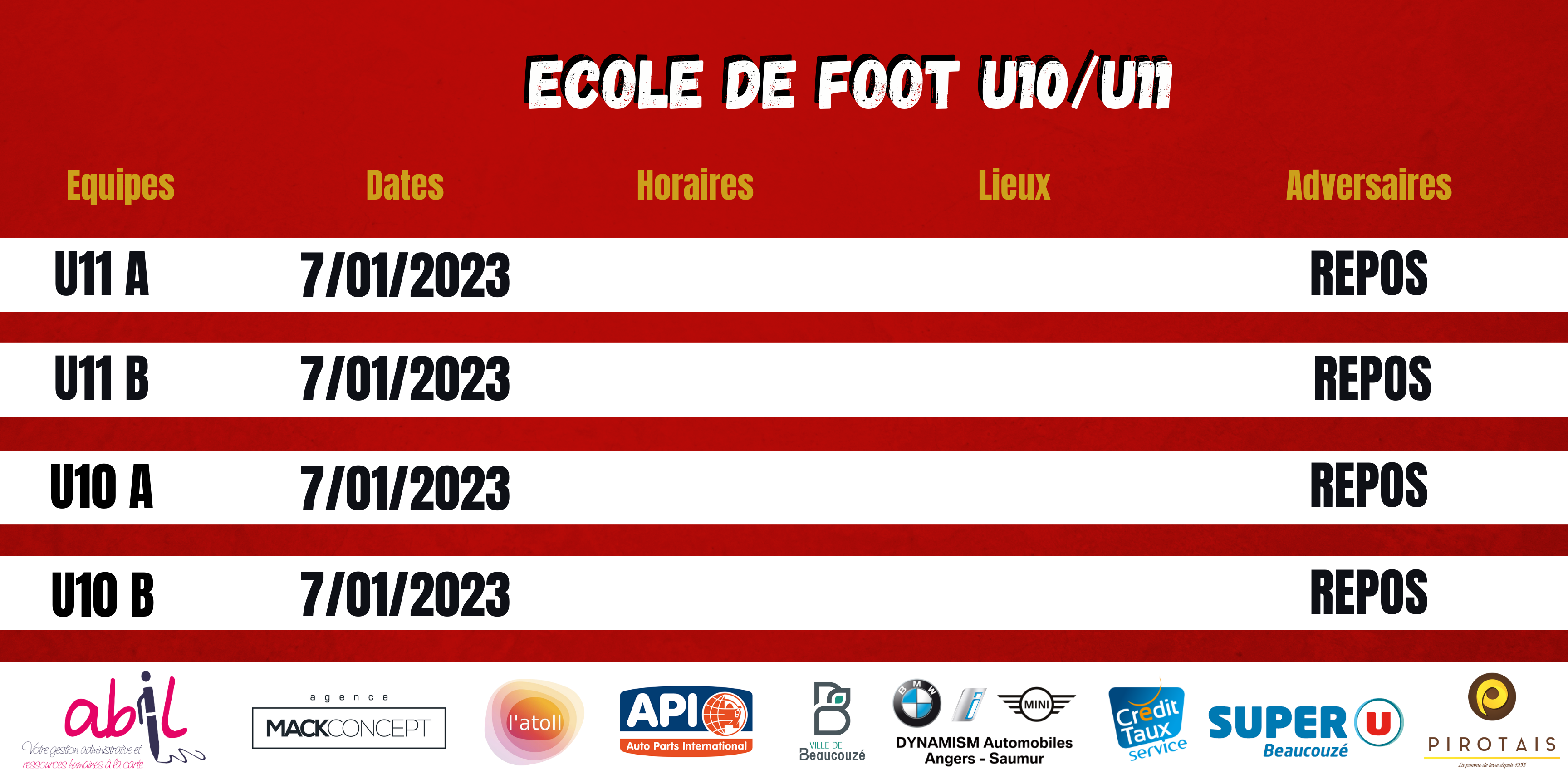 Agenda du week-end !