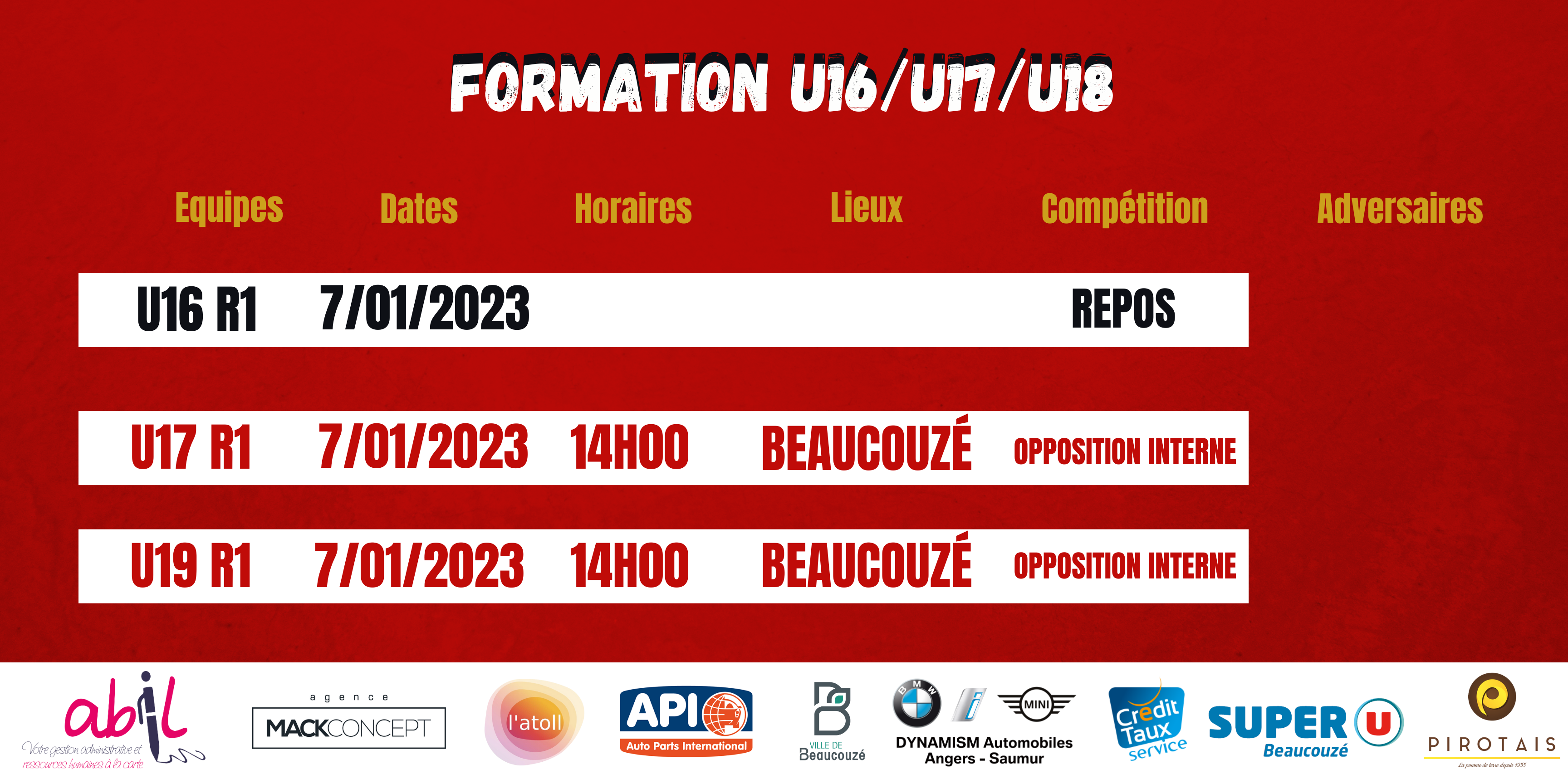 Agenda du week-end !