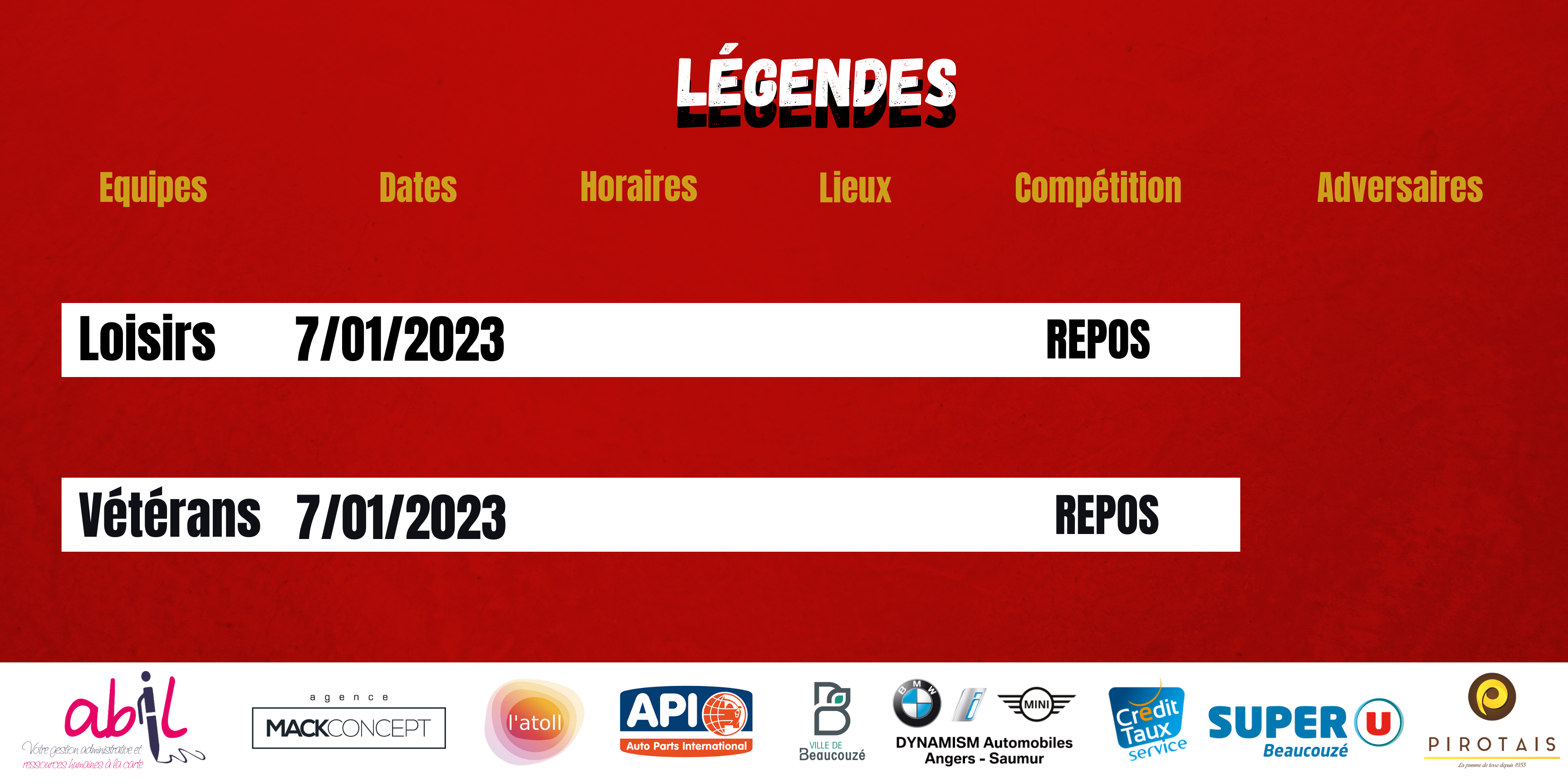 Agenda du week-end !