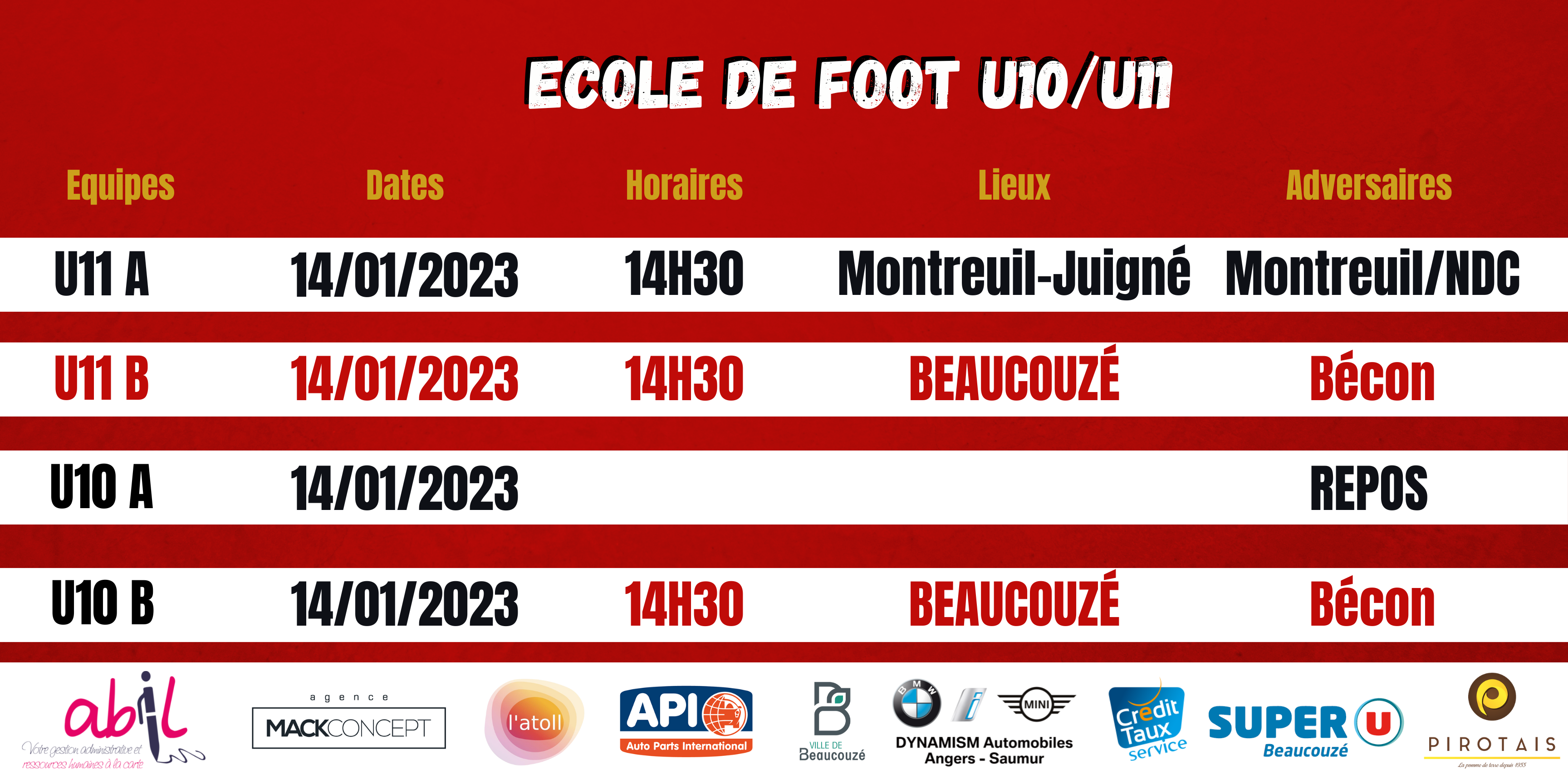 Agenda du week-end !