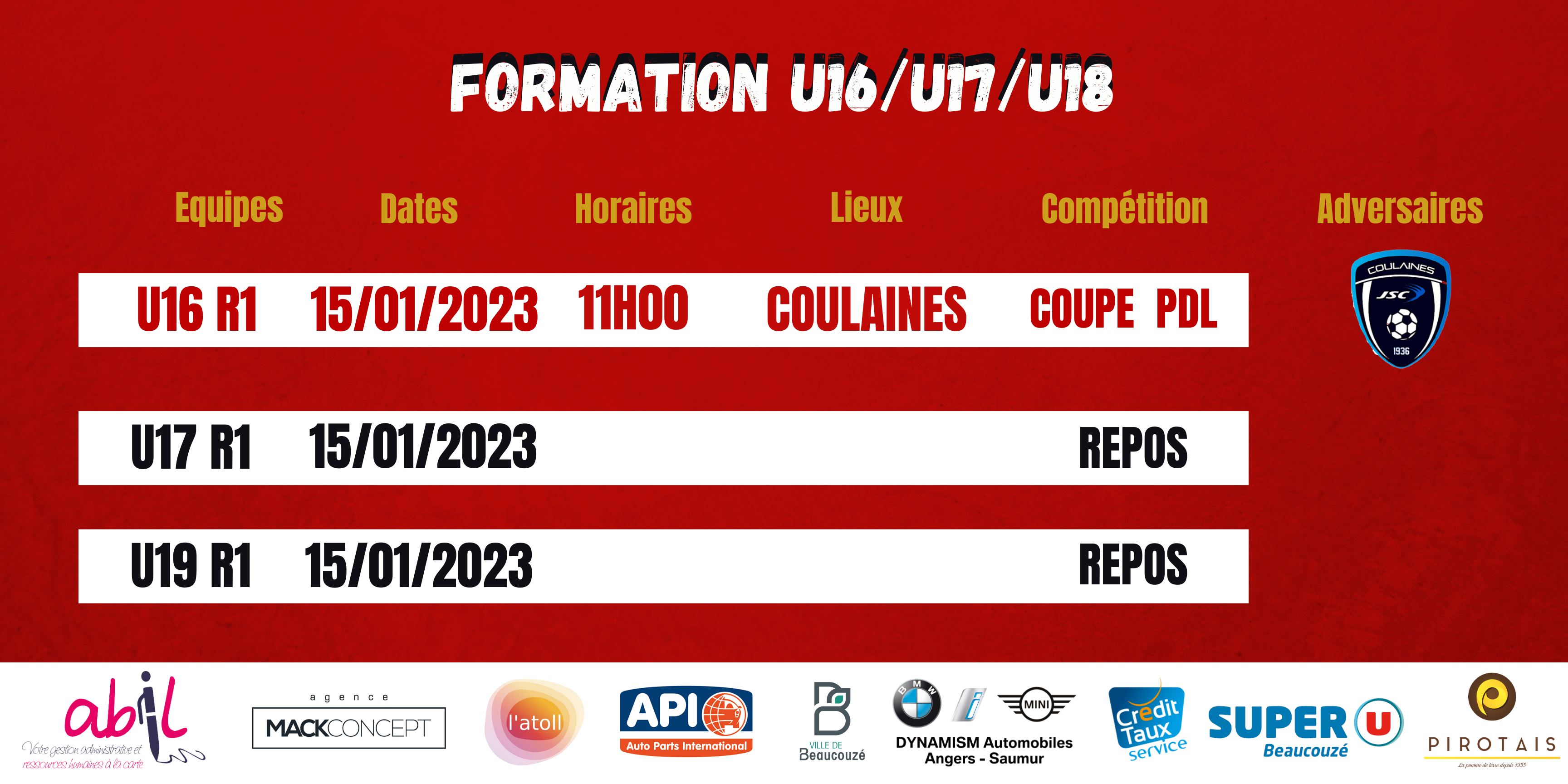 Agenda du week-end !