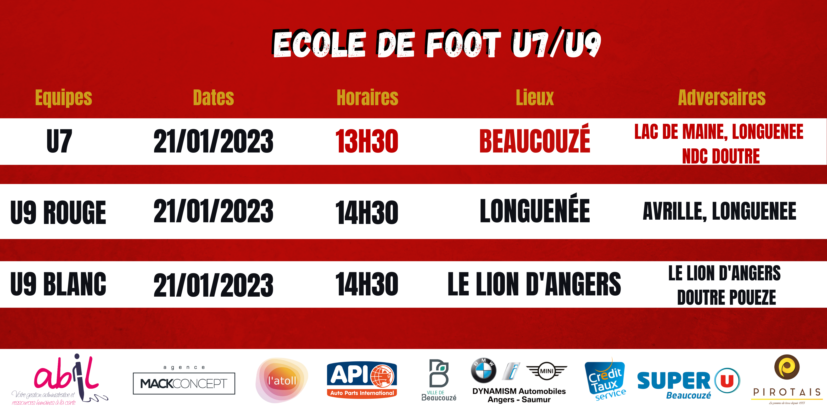 Agenda du week-end !