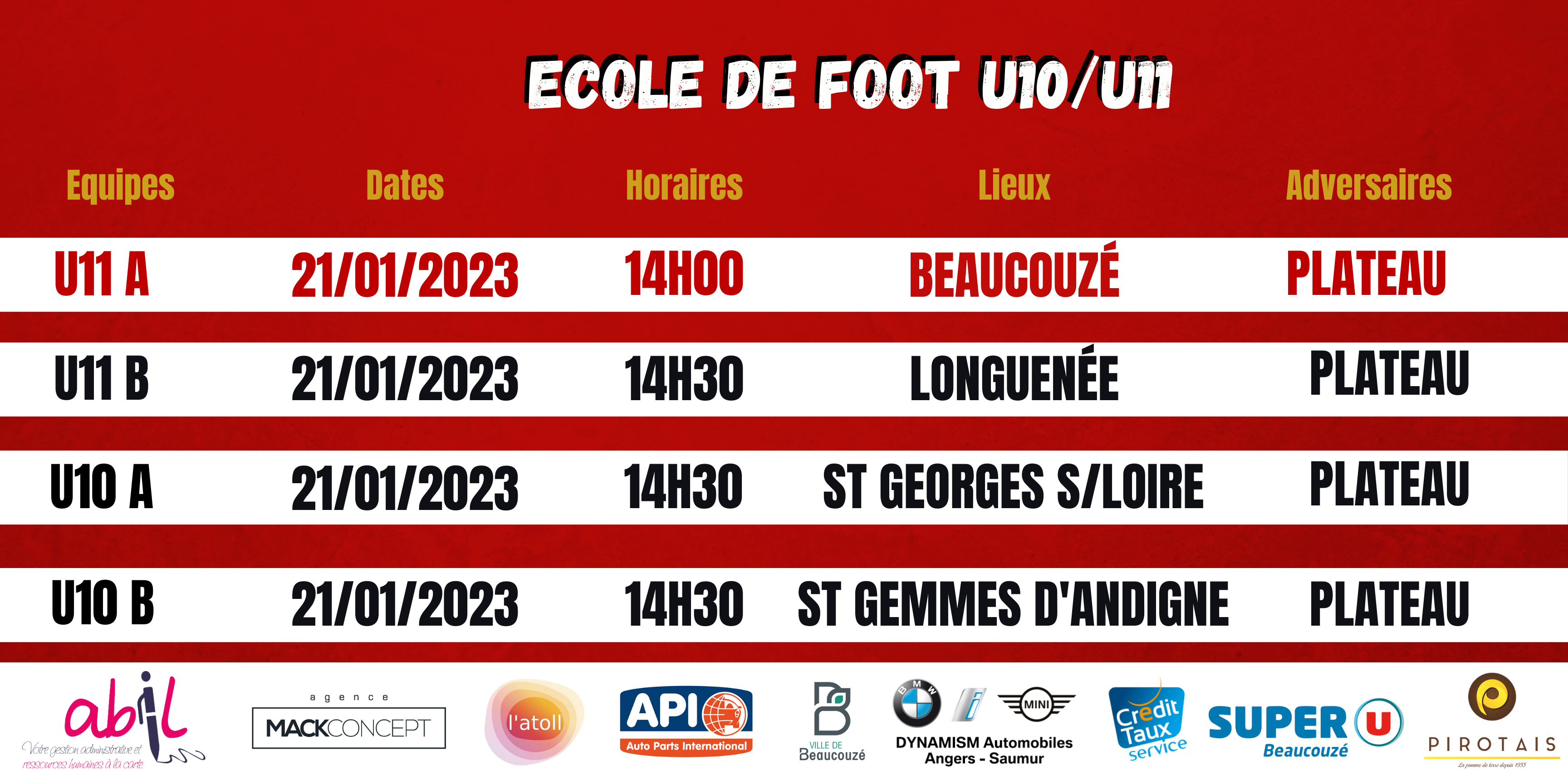 Agenda du week-end !