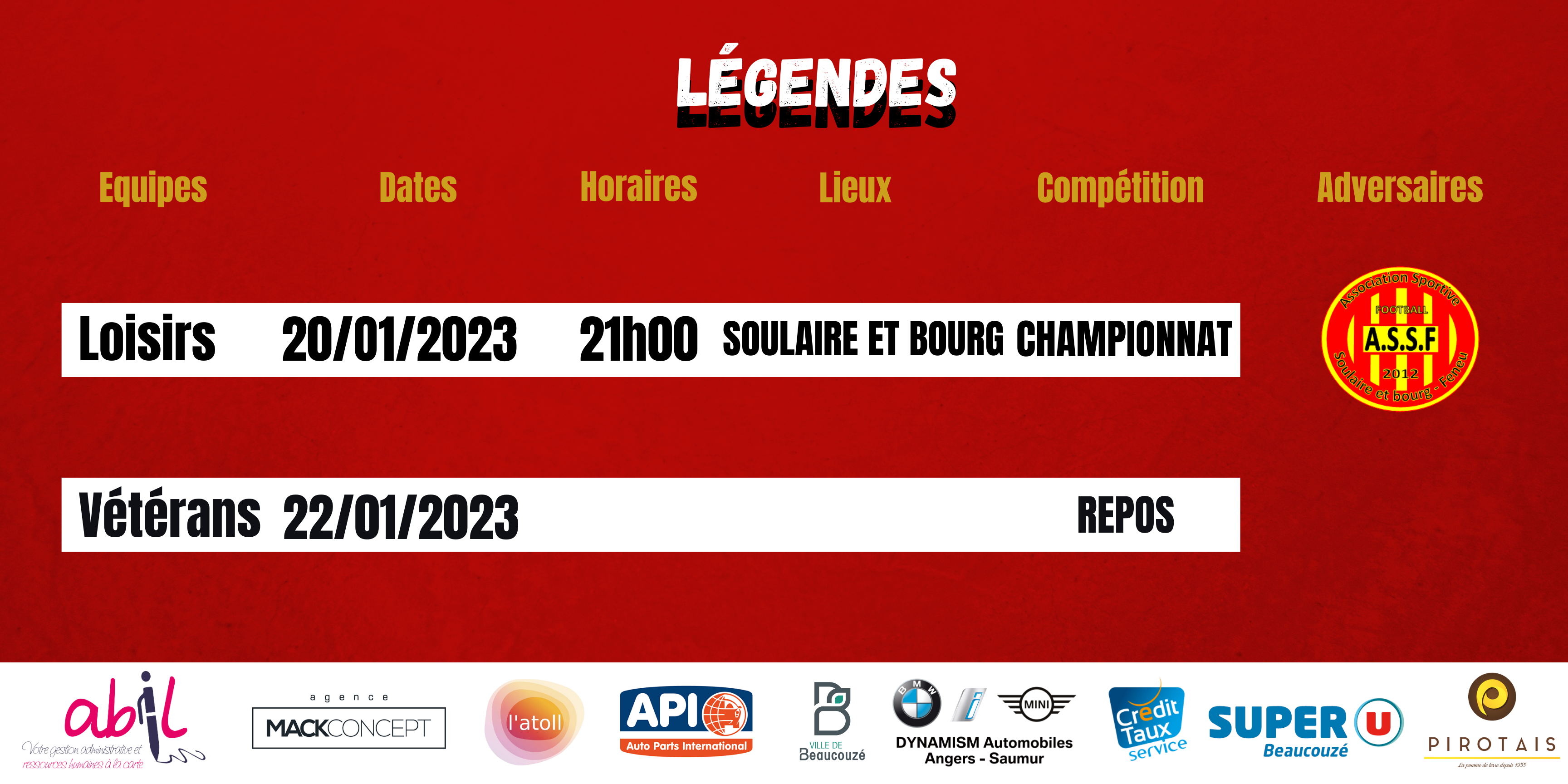 Agenda du week-end !
