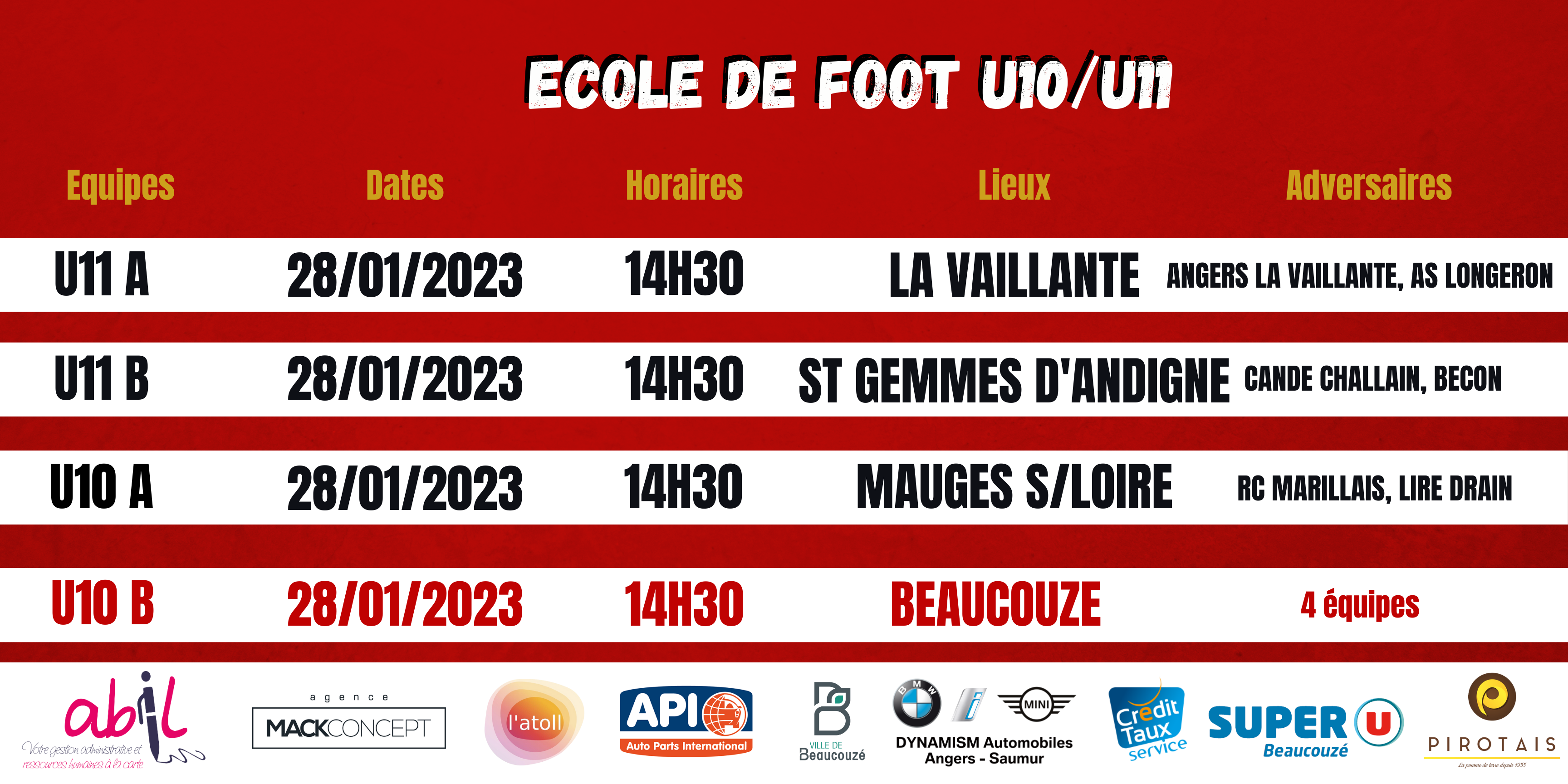 AGENDA DU WEEK-END !