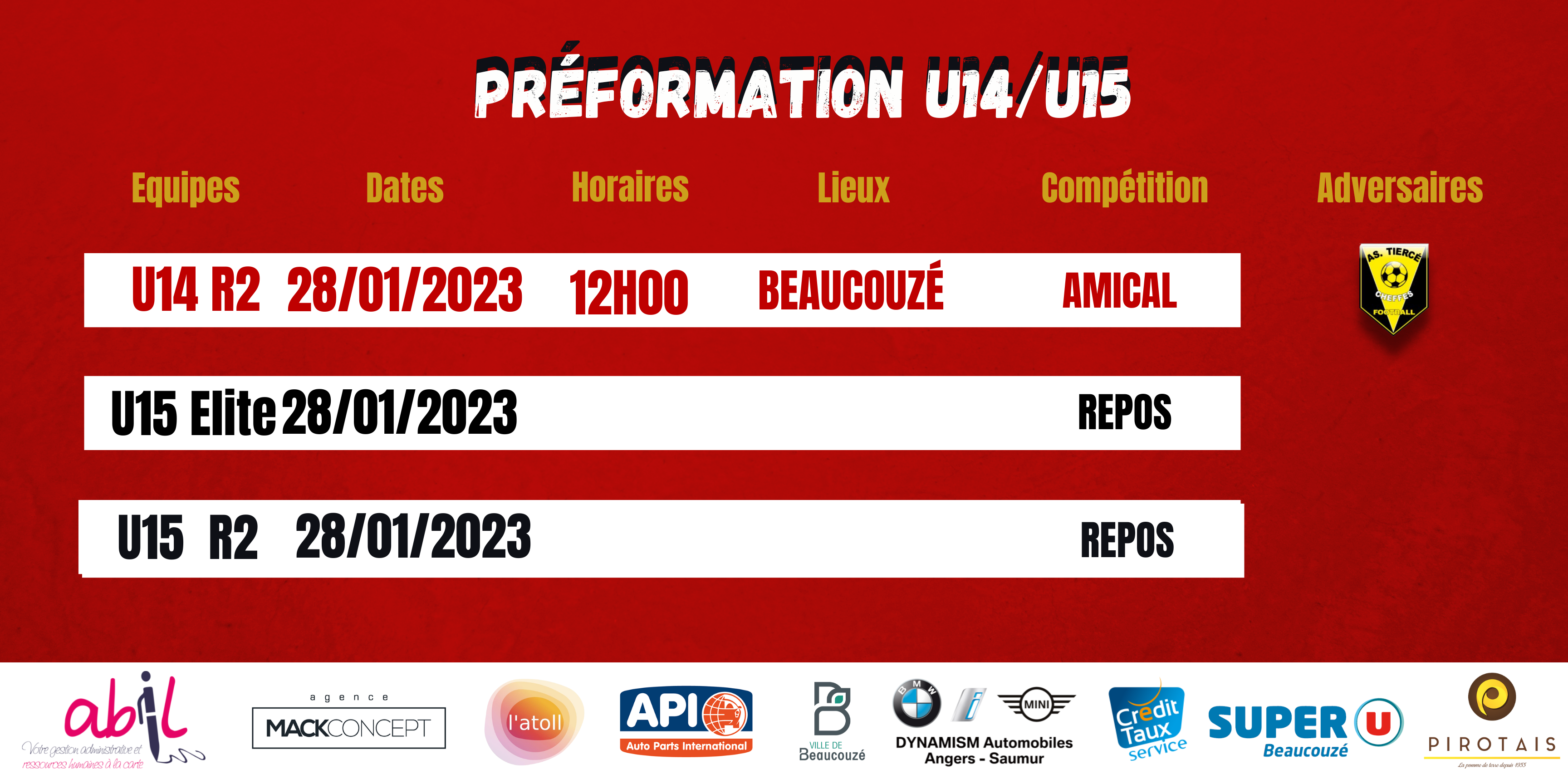 AGENDA DU WEEK-END !
