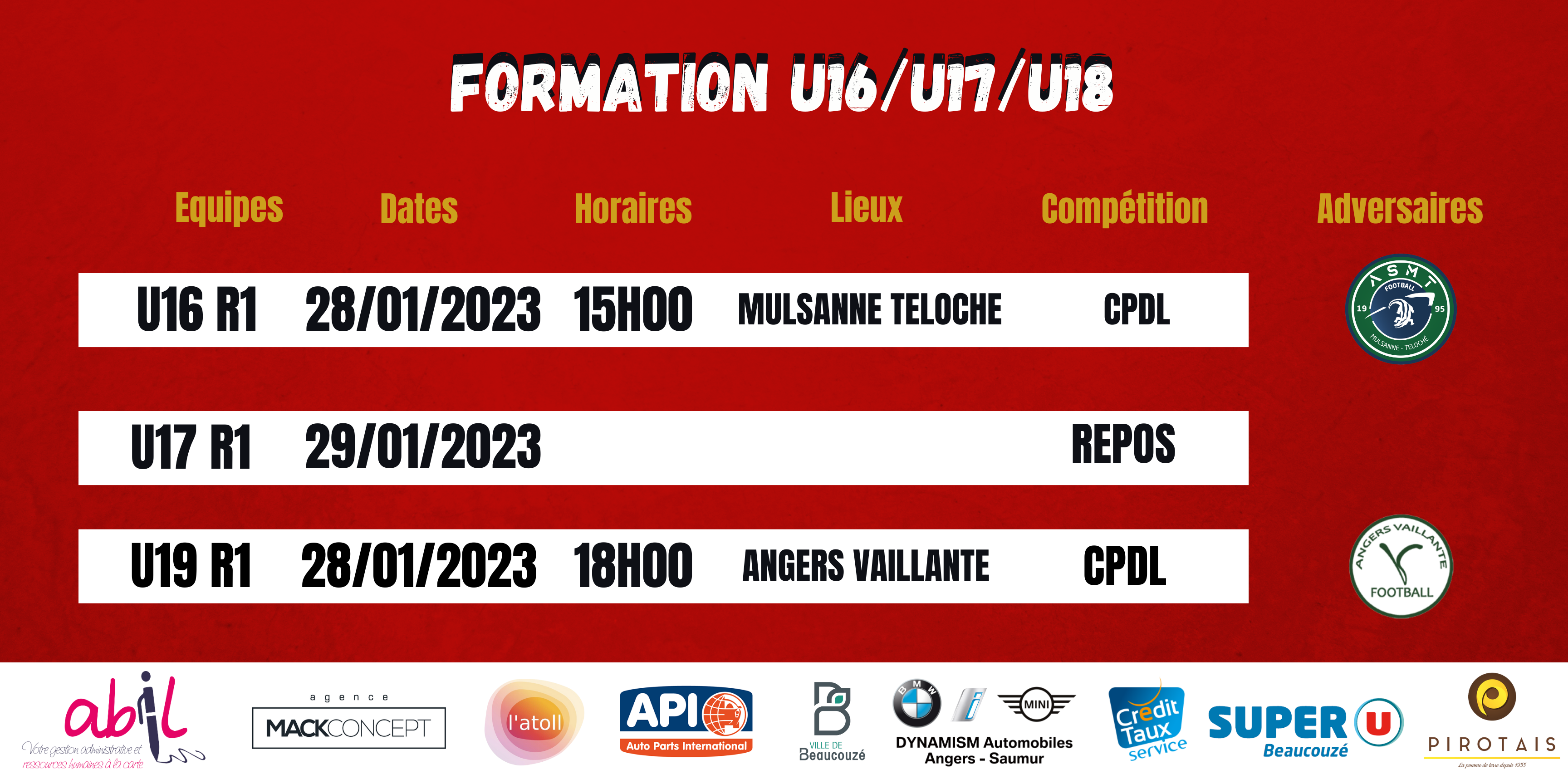 AGENDA DU WEEK-END !