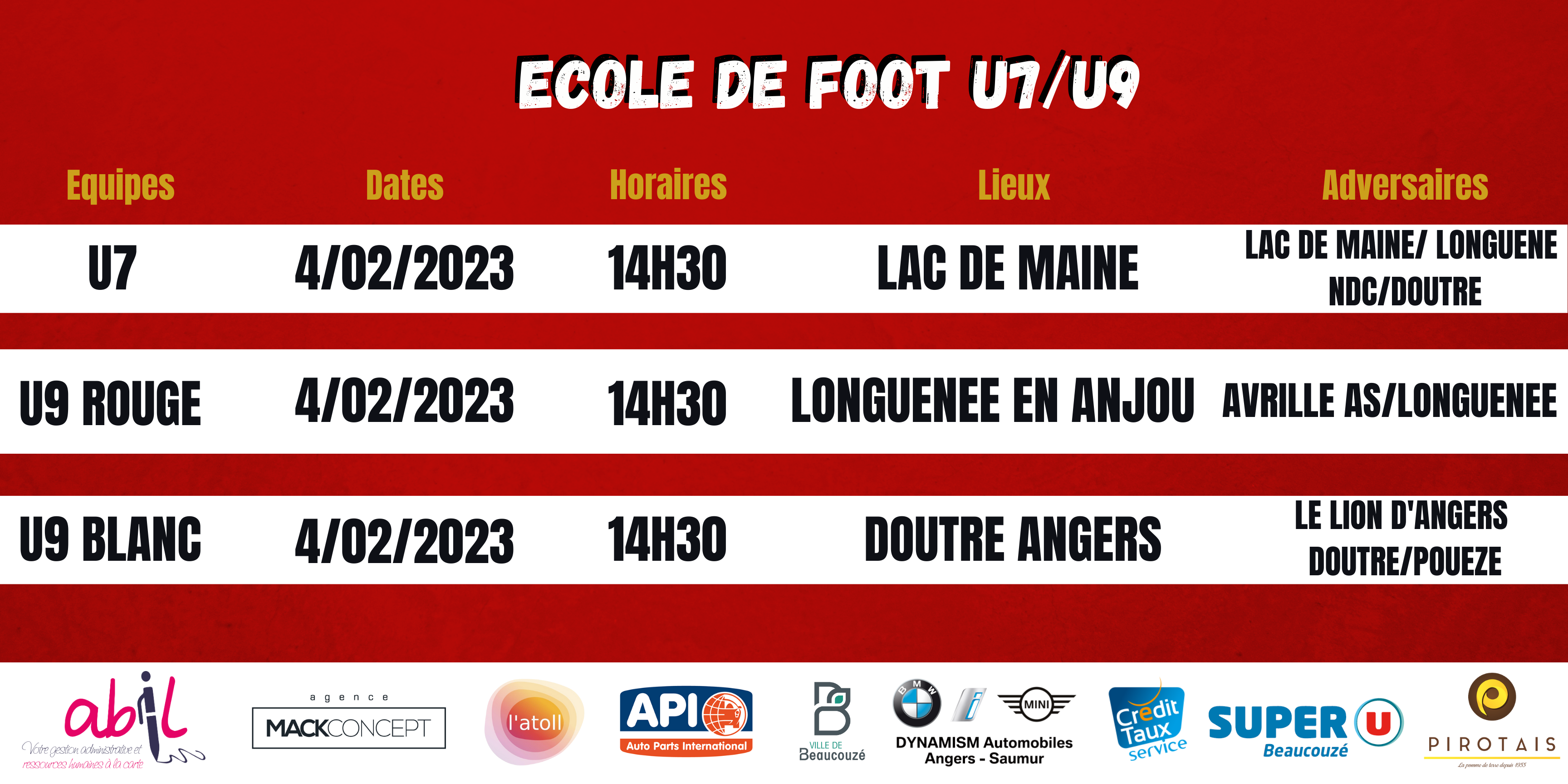 AGENDA DU WEEK-END !