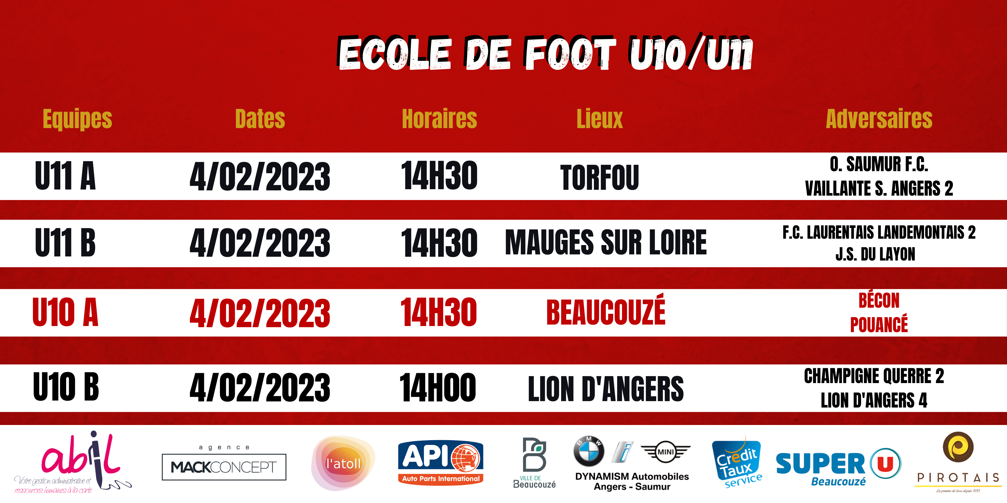 AGENDA DU WEEK-END !