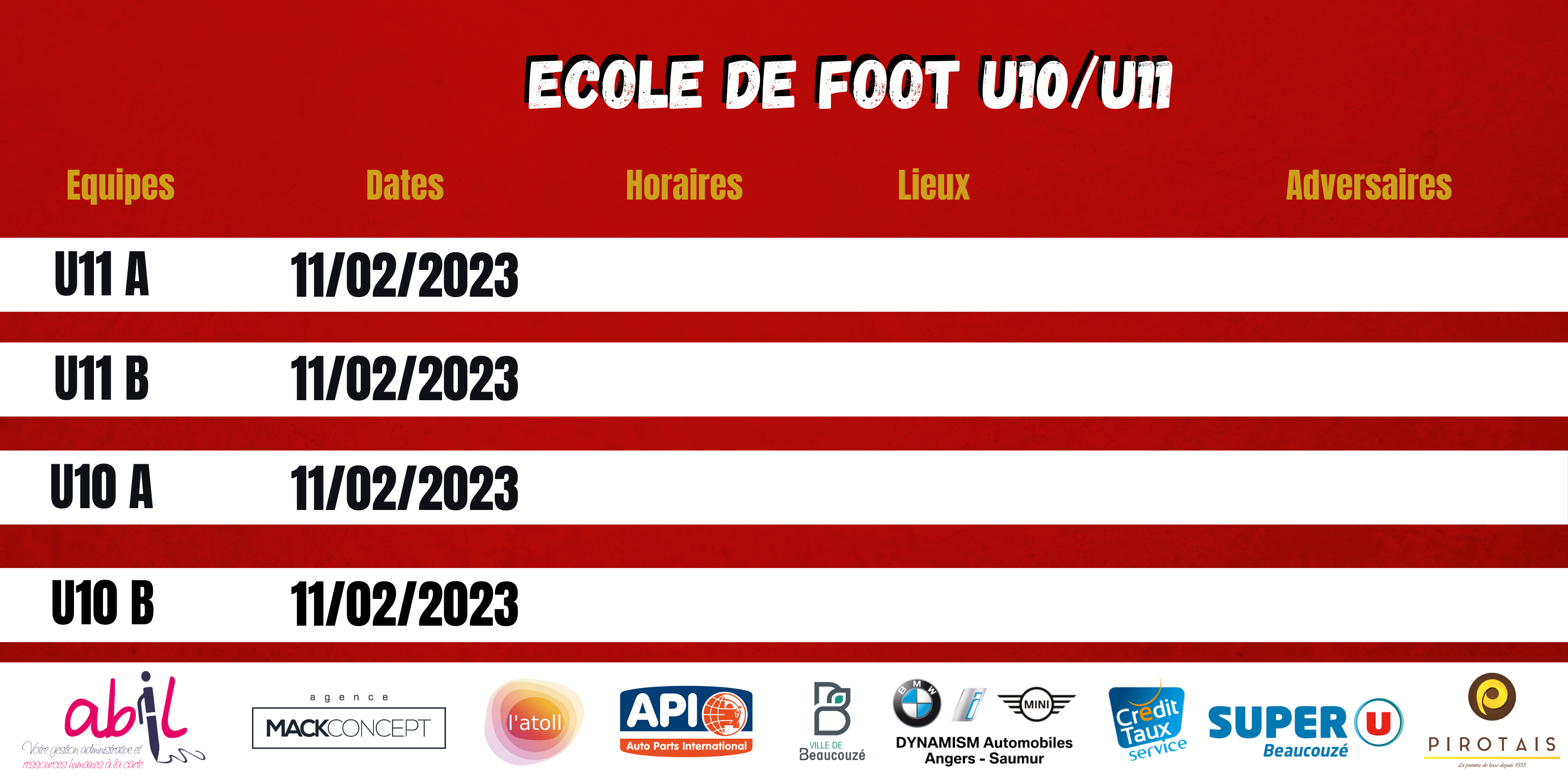 AGENDA DU WEEK-END !
