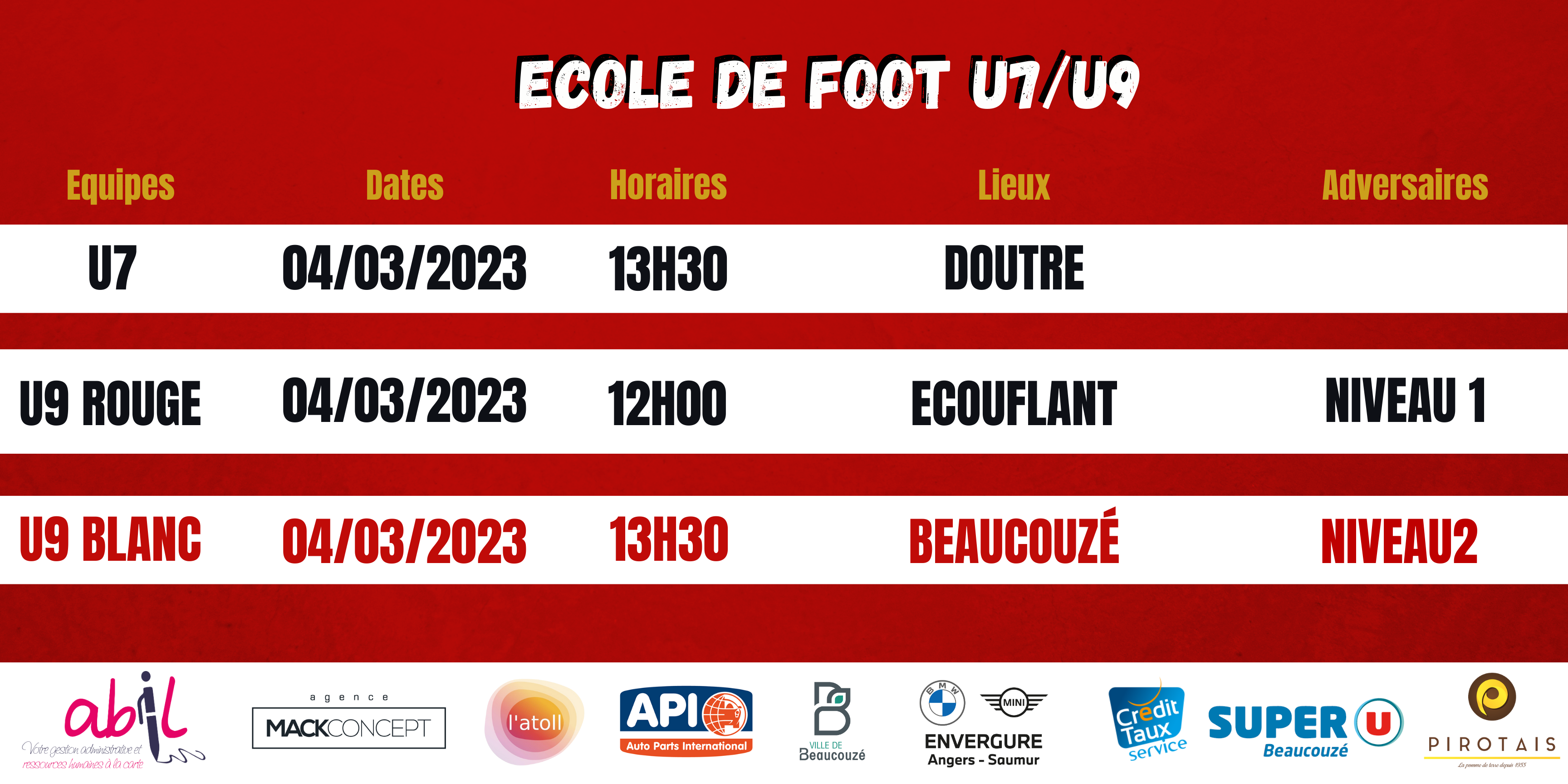 AGENDA DU WEEK-END !