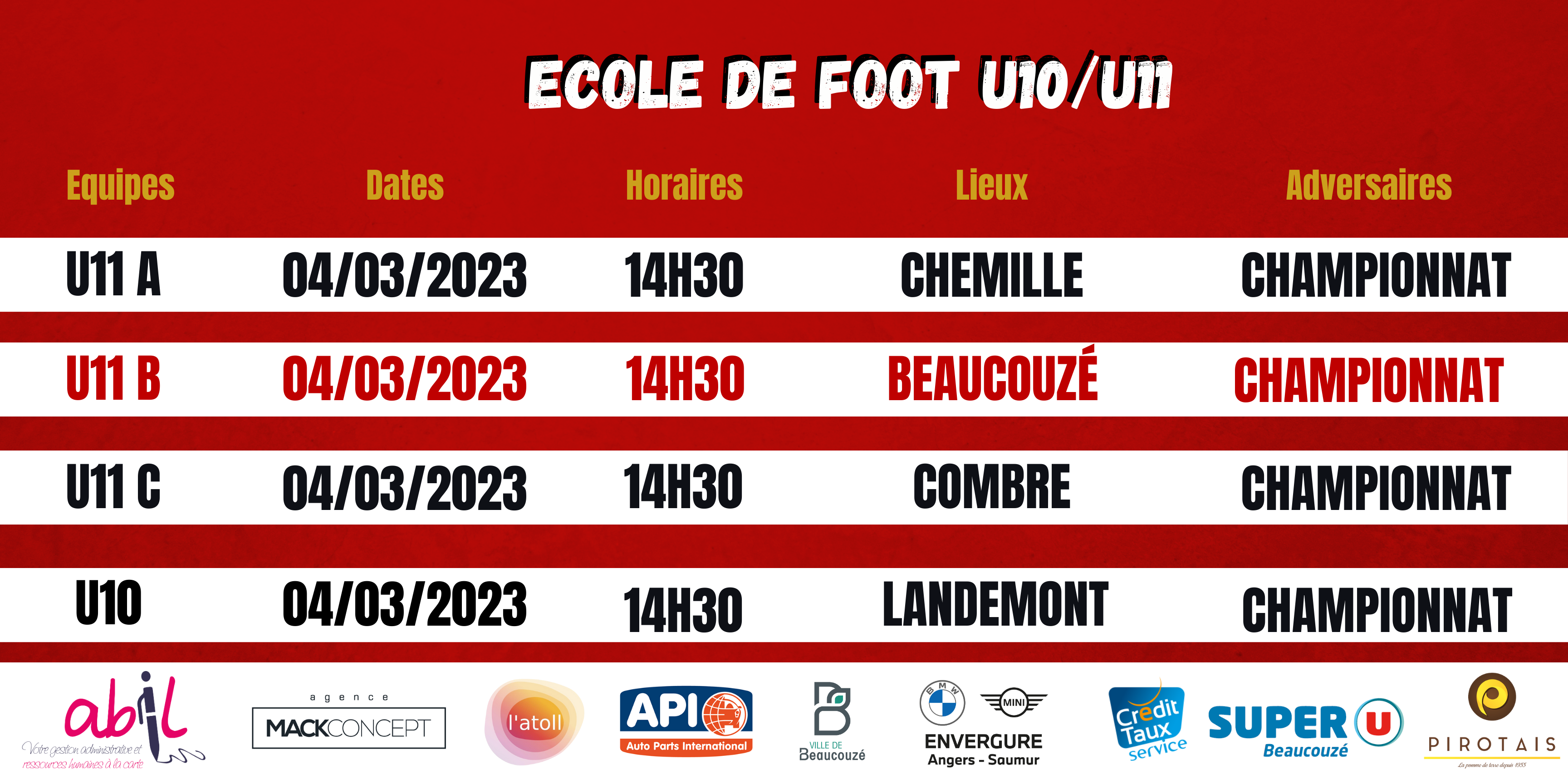 AGENDA DU WEEK-END !
