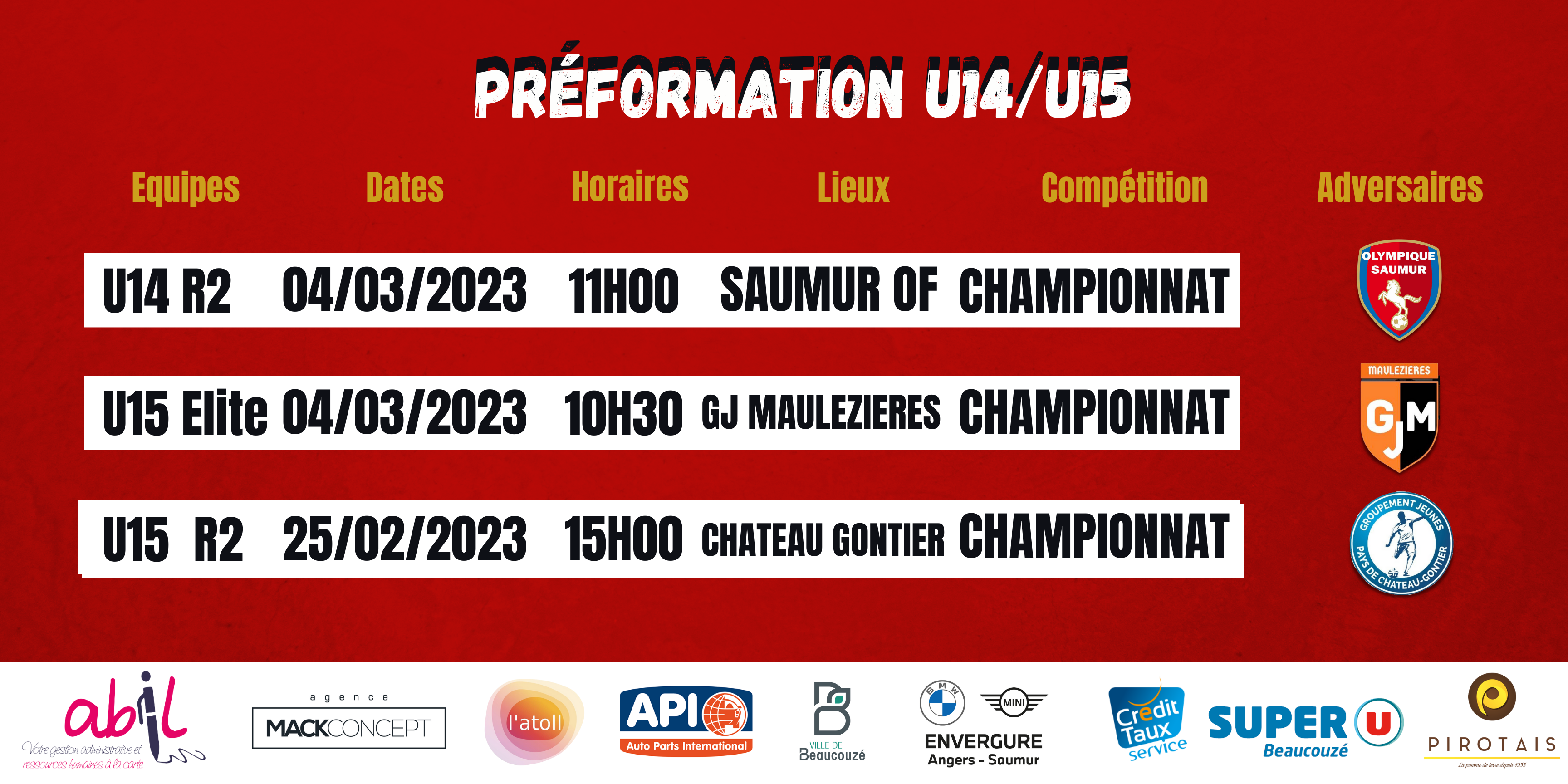 AGENDA DU WEEK-END !