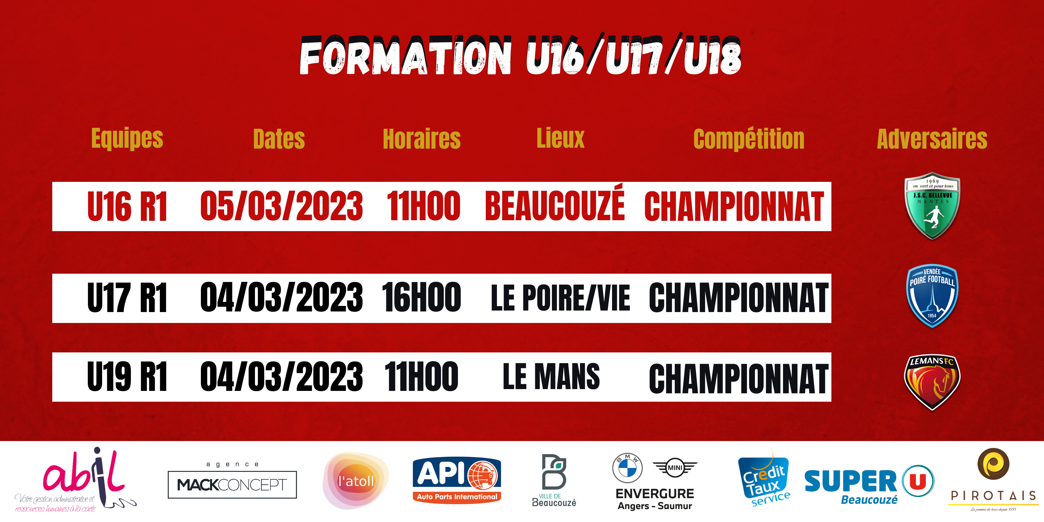 AGENDA DU WEEK-END !