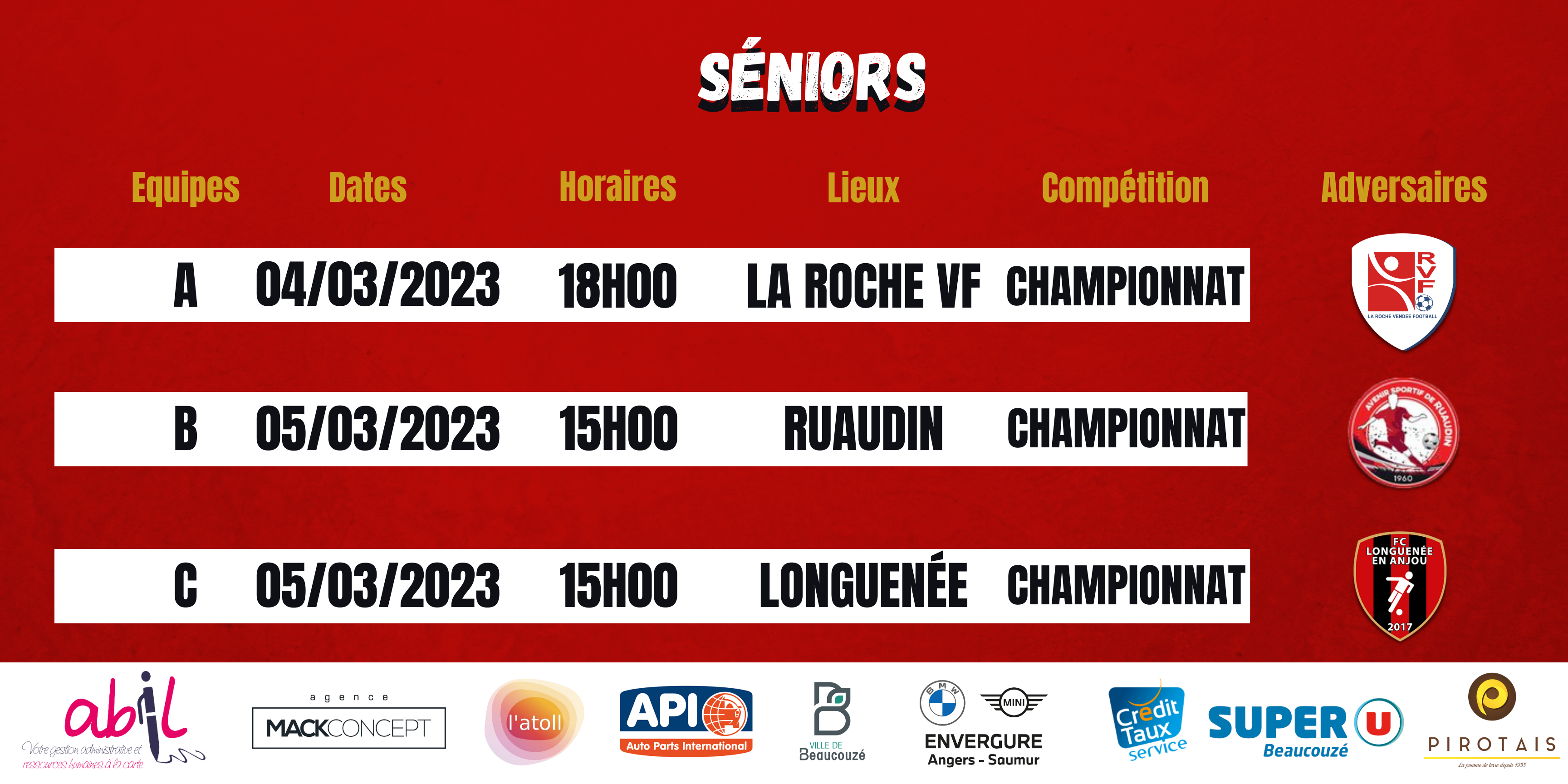 AGENDA DU WEEK-END !