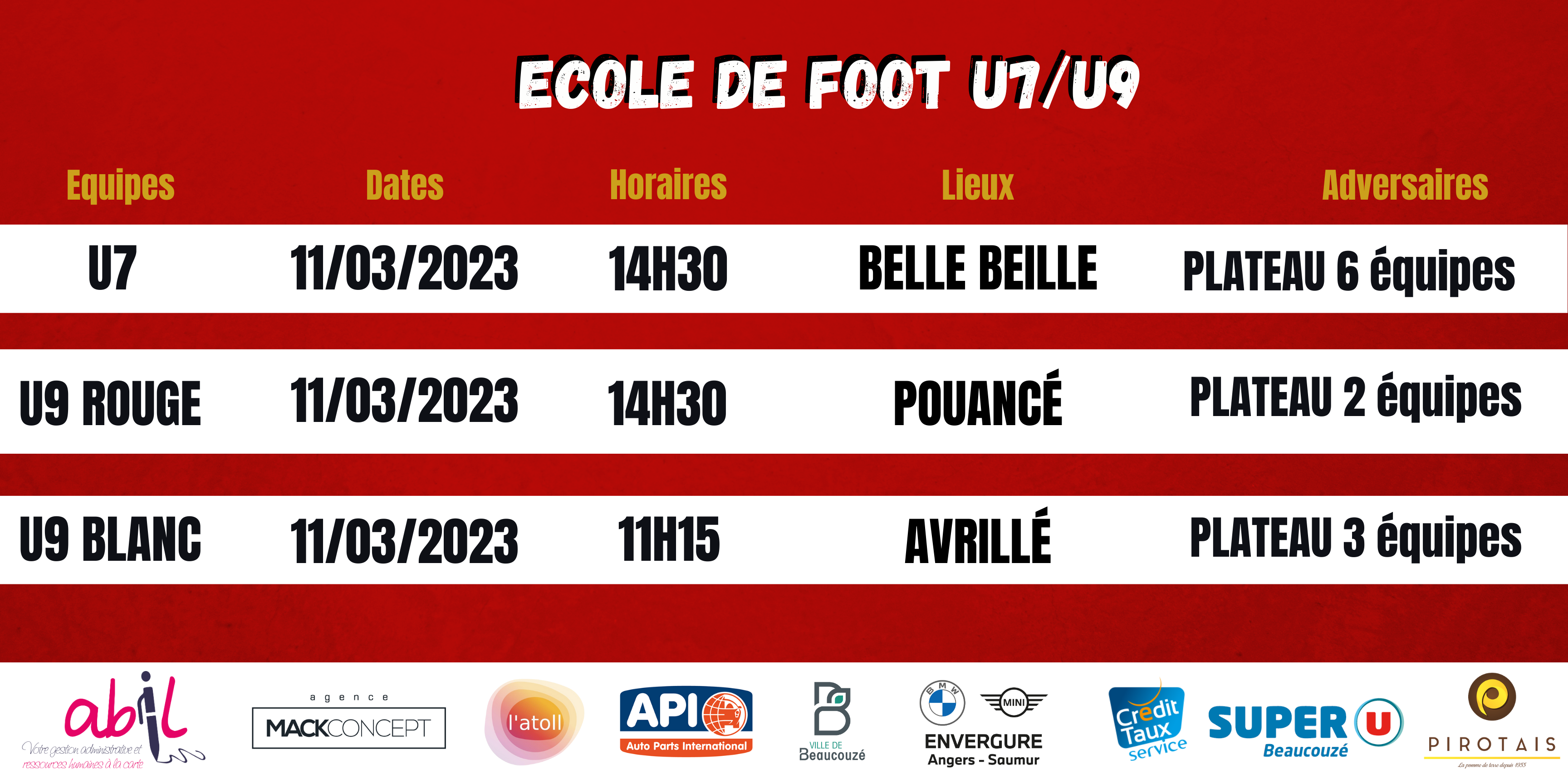 AGENDA DU WEEK-END !