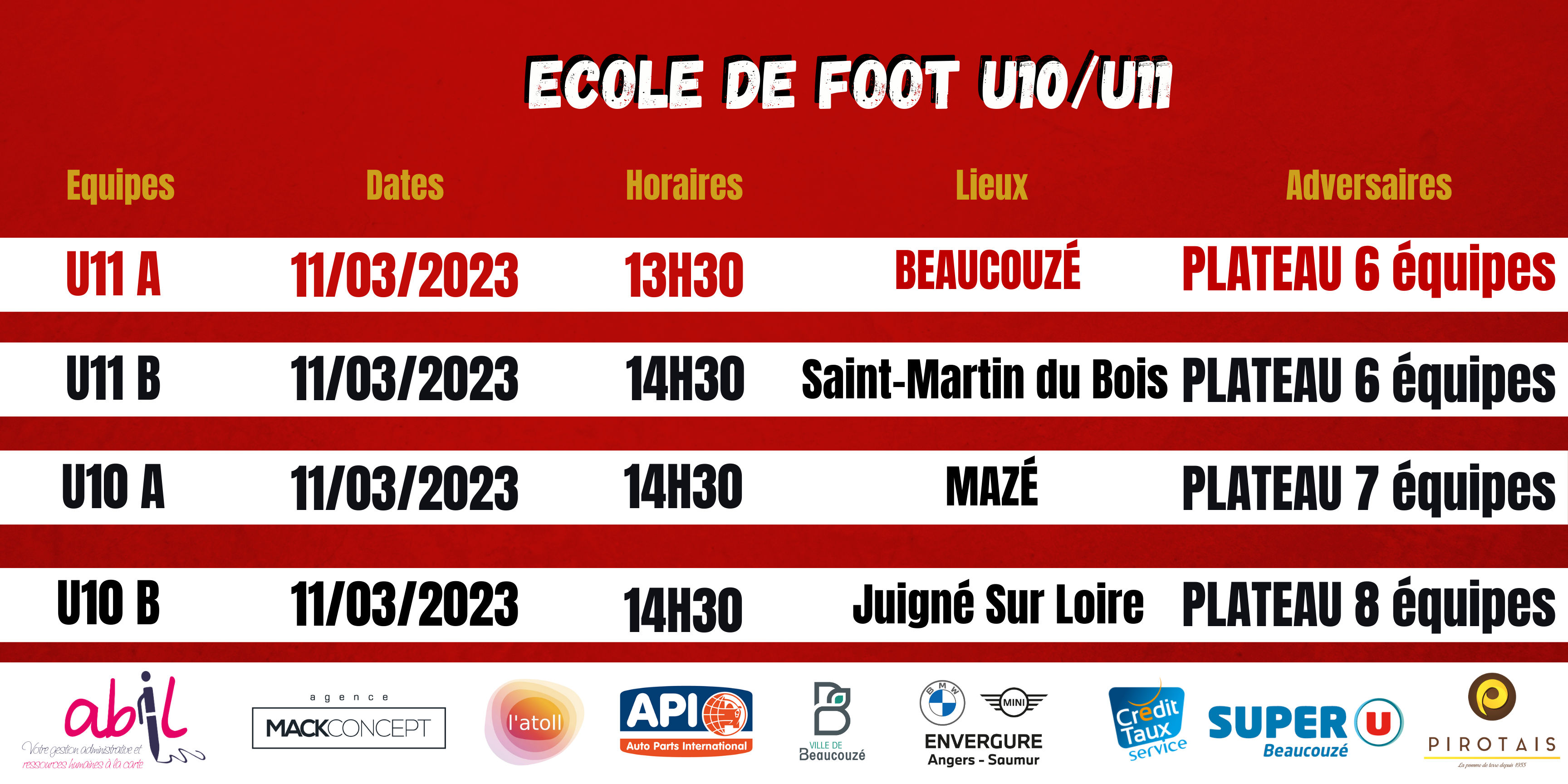 AGENDA DU WEEK-END !