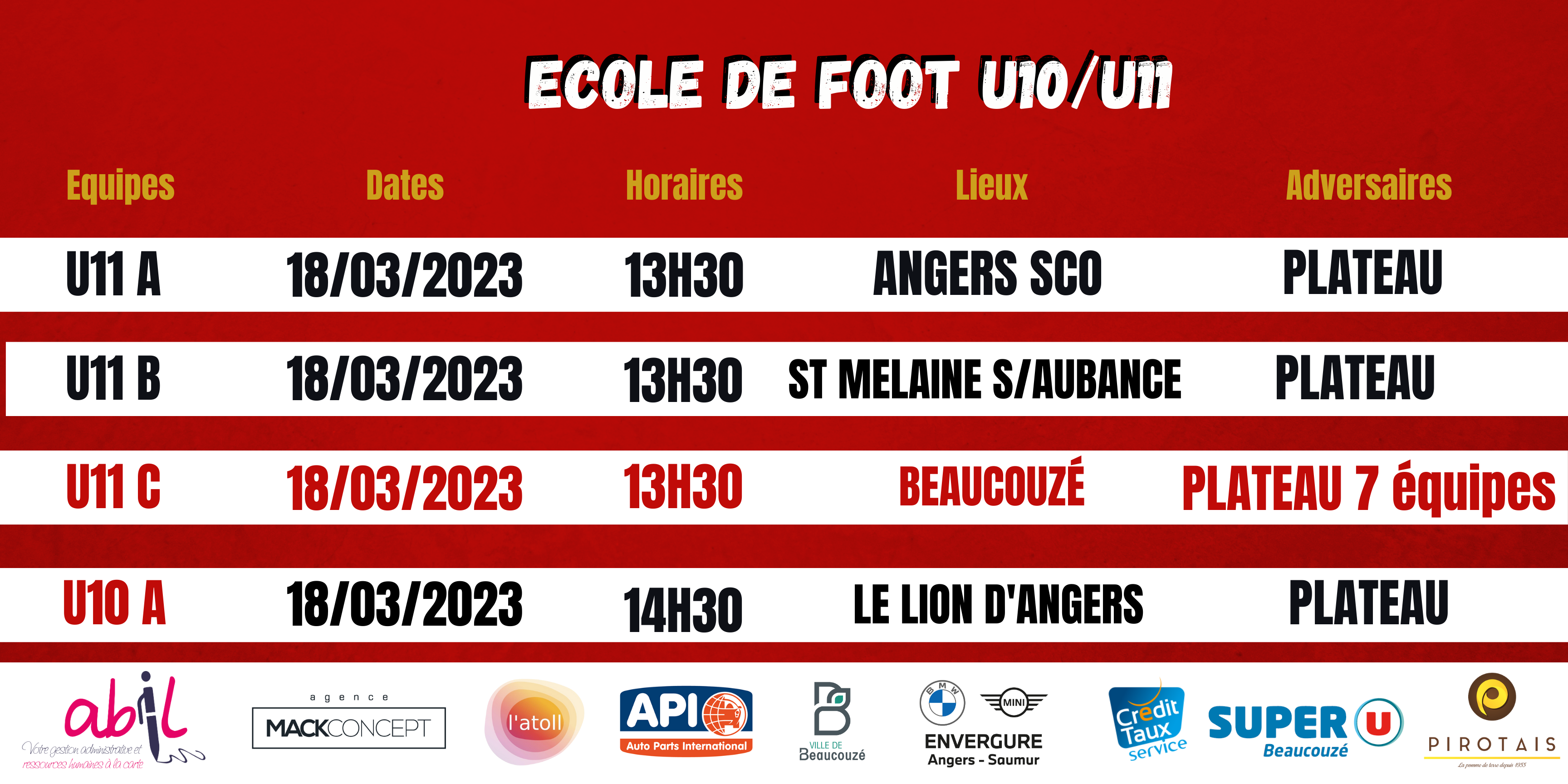 AGENDA DU WEEK-END !