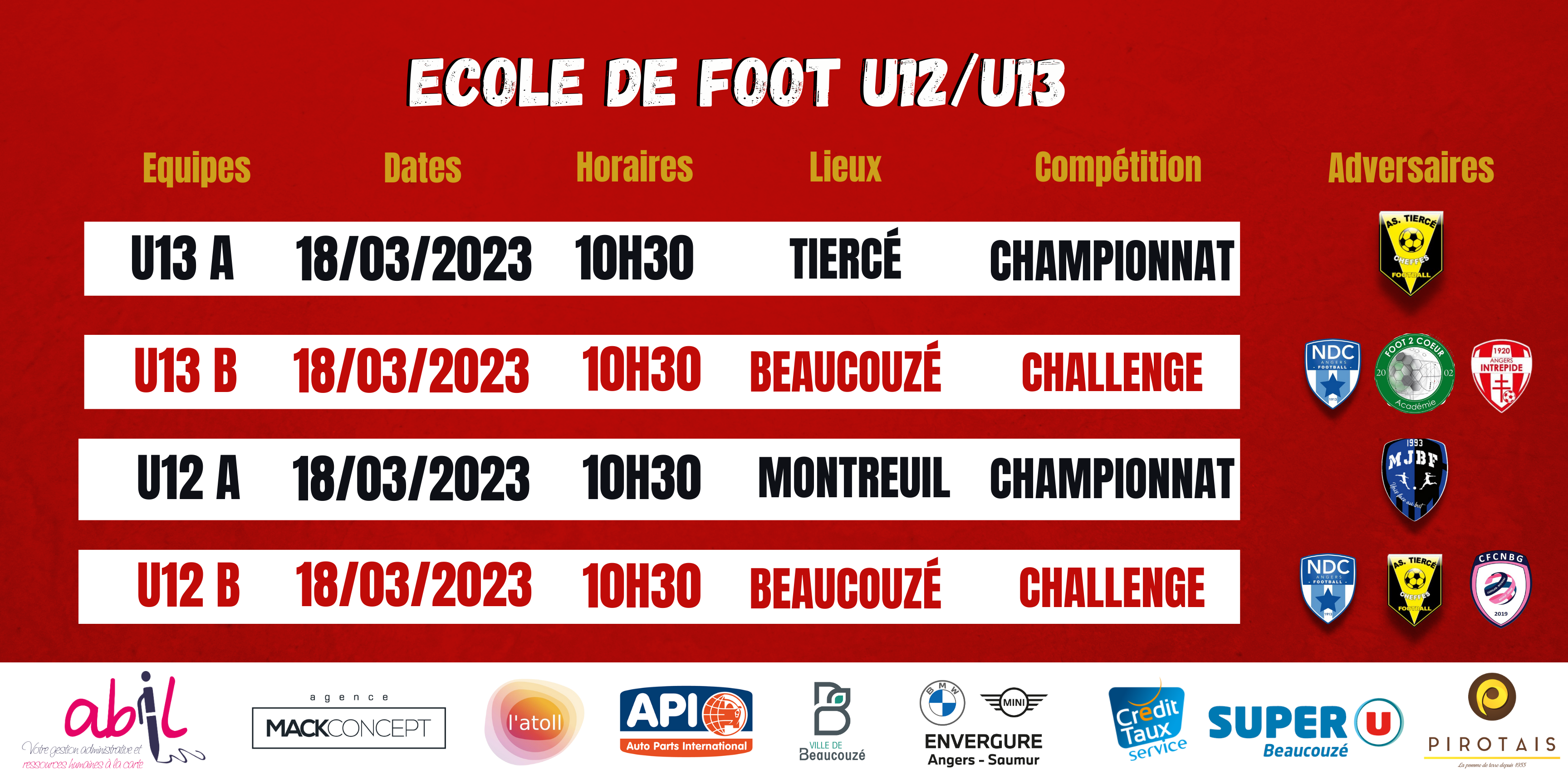 AGENDA DU WEEK-END !